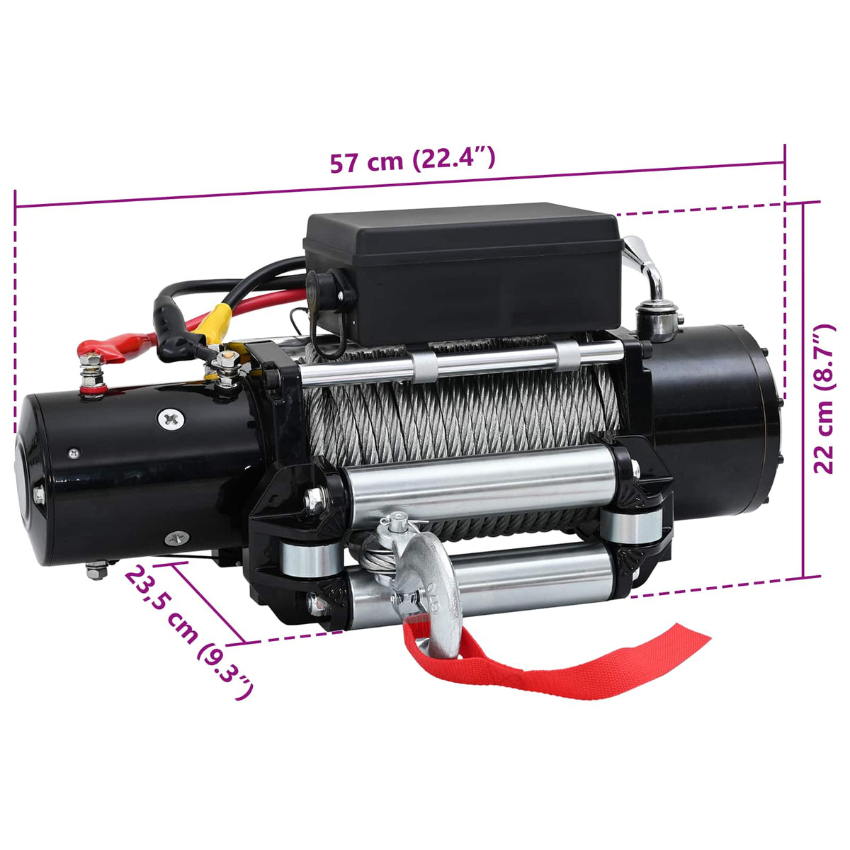 Electric Winch PVC Black