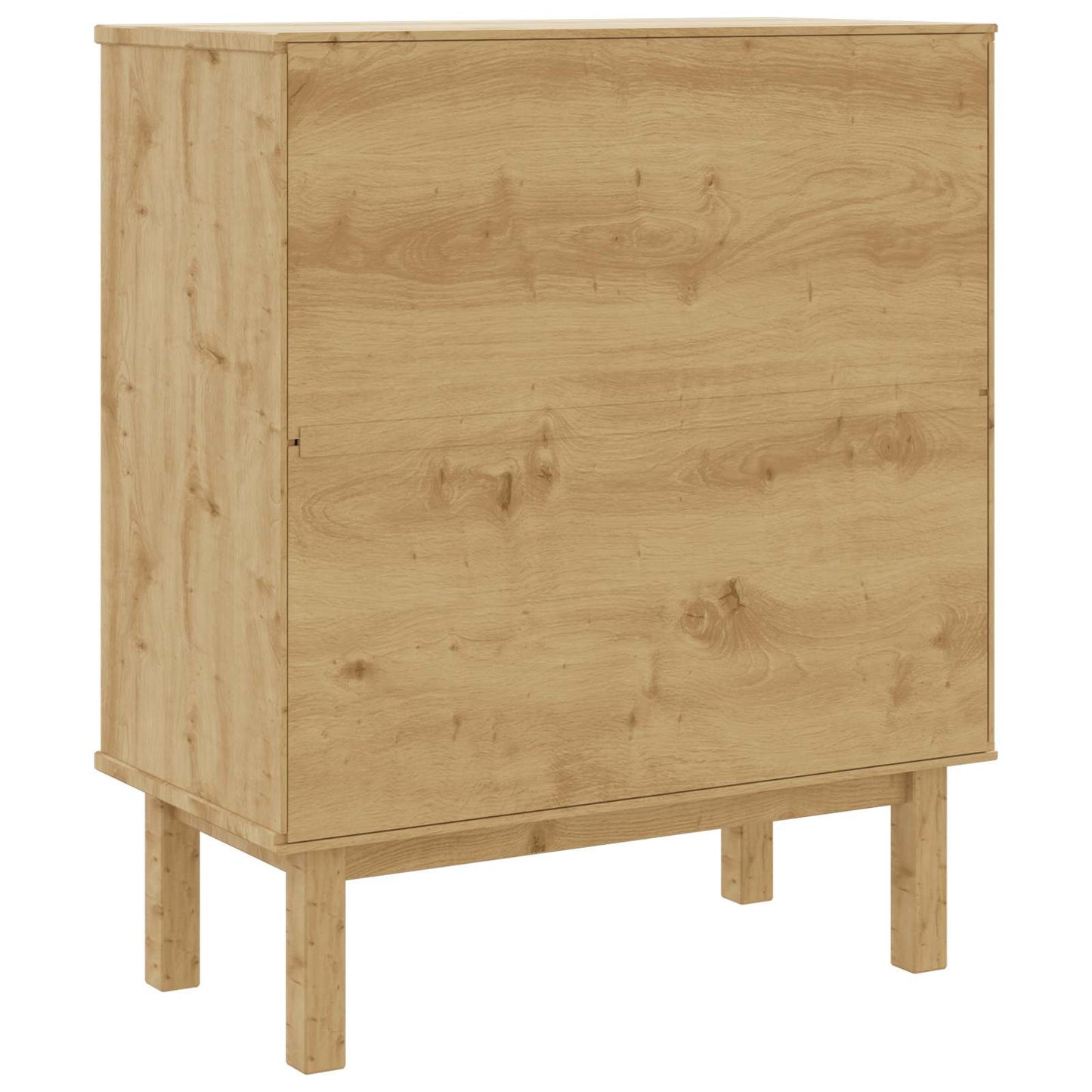 Chest of Drawers OTTA Black 76.5 x 39.5 x 90 cm Solid Pine Wood