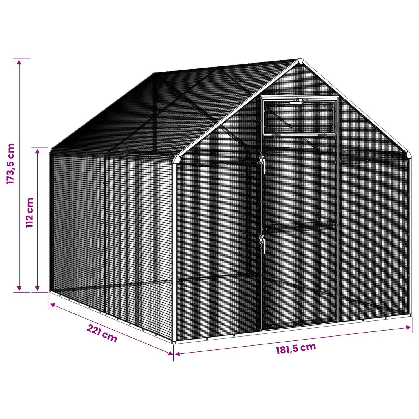Bird Cage Silver 181.5 x 221 x 173.5 cm