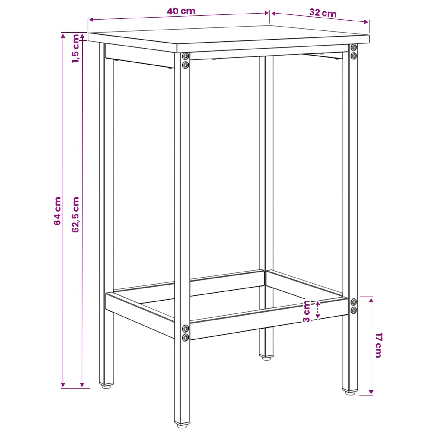 Bar Stool 2 pcs Smoked Oak 40 x 32 x 64 cm Engineered Wood