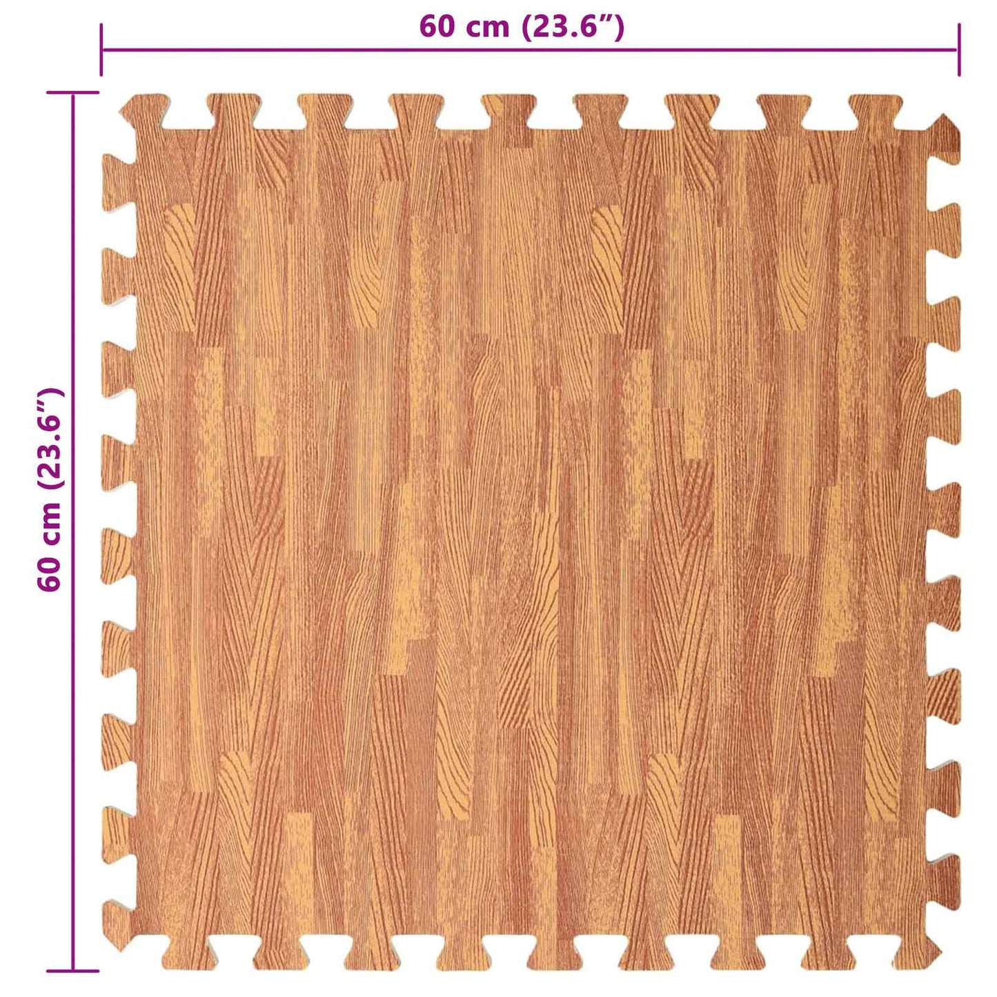 Pool Ground Mat 12 pcs Wood 4.32 ㎡ EVA Foam