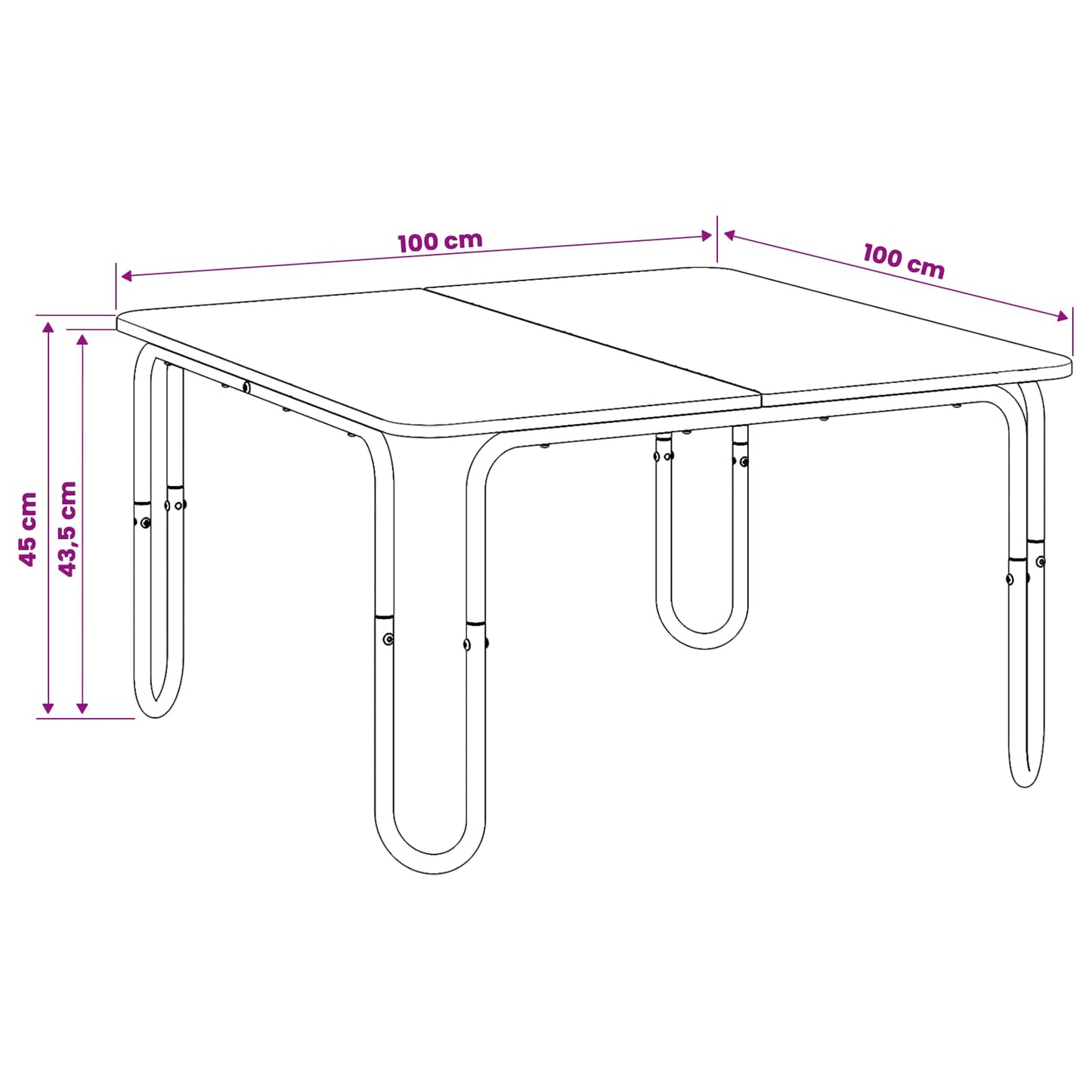 Coffee Table Grey Sonoma 100 x 100 x 45 cm Engineered Wood