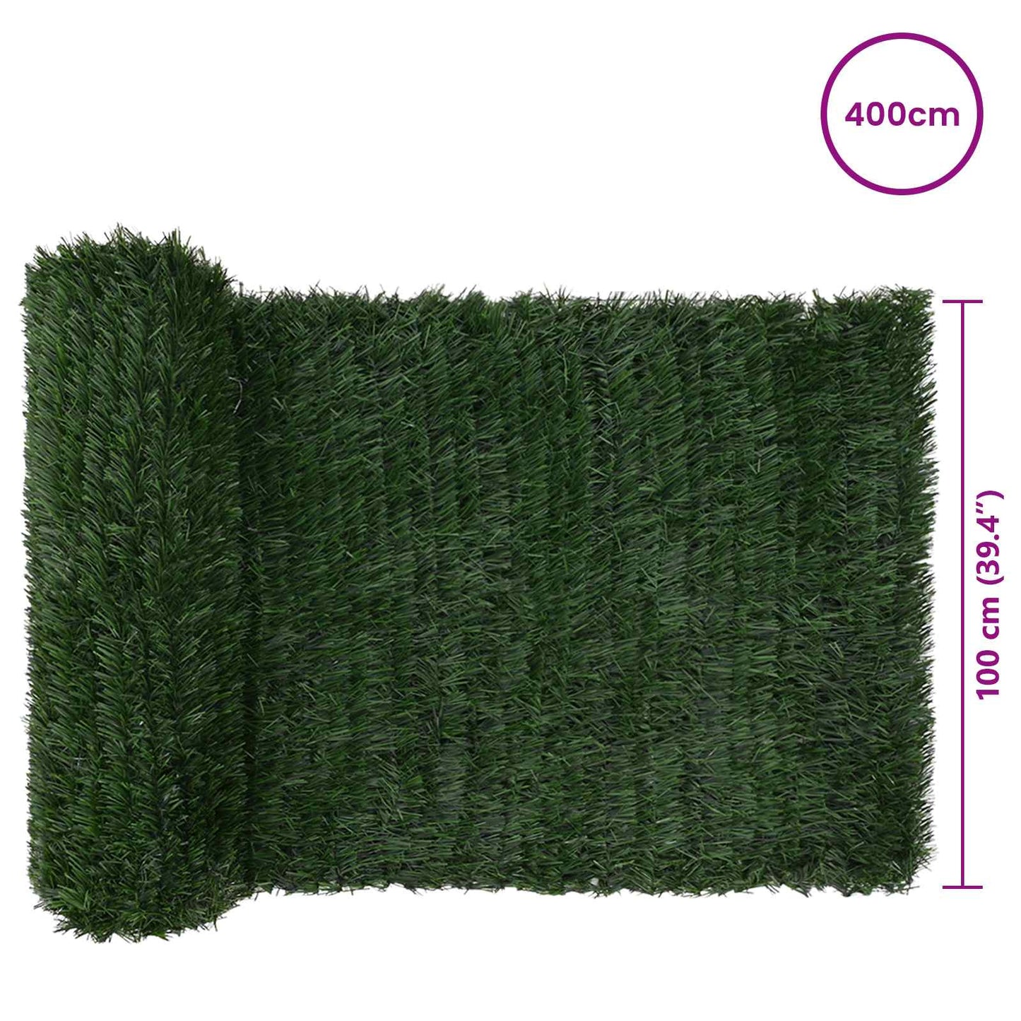 Artificial Fence Dark Green 1 x 4 m PVC and Steel