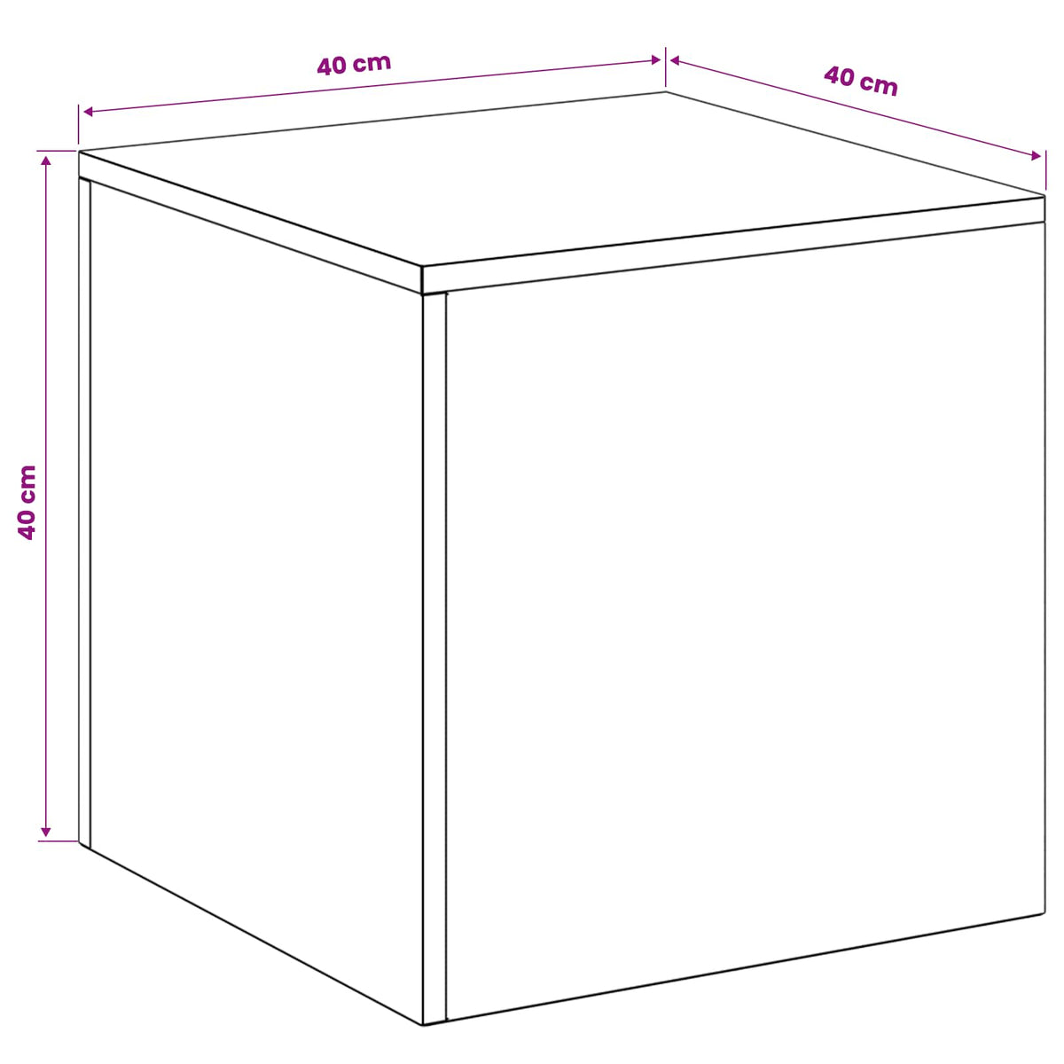 Plant Stand Black 40 x 40 x 40 cm Steel