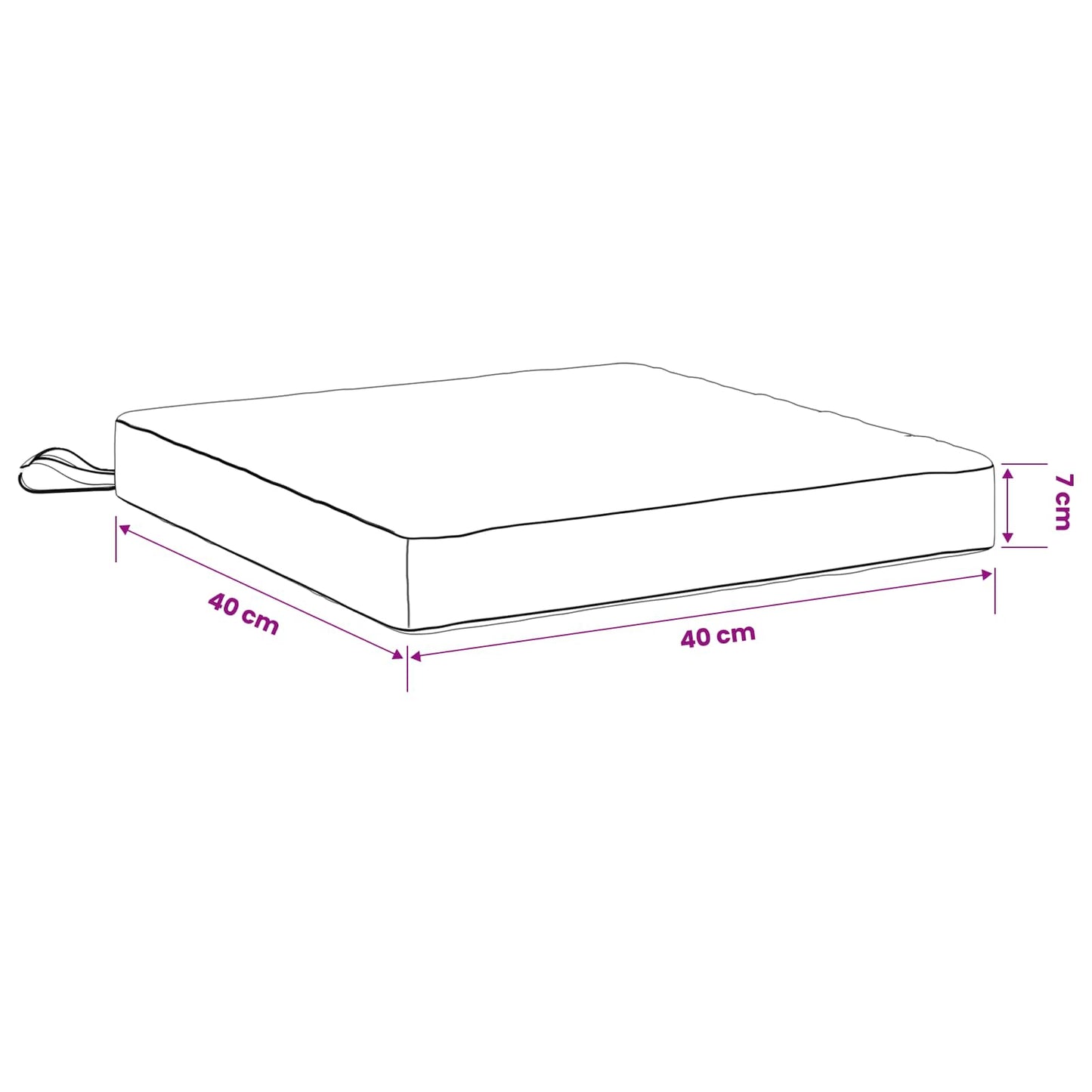 4-Piece Seat Cushions SOEST 4 pcs 100% Polyester Beige