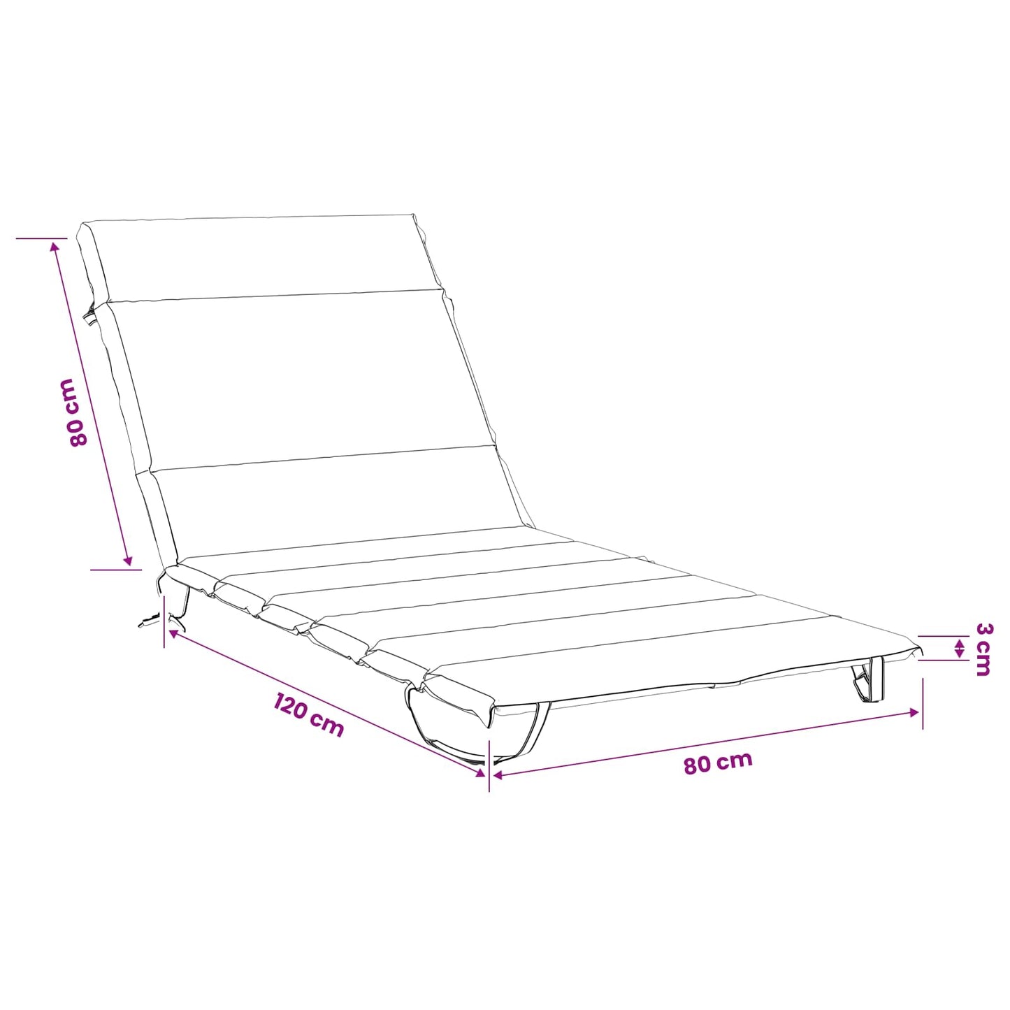 Sunlounger Cushion GEMERT 100% Polyester Bright Green