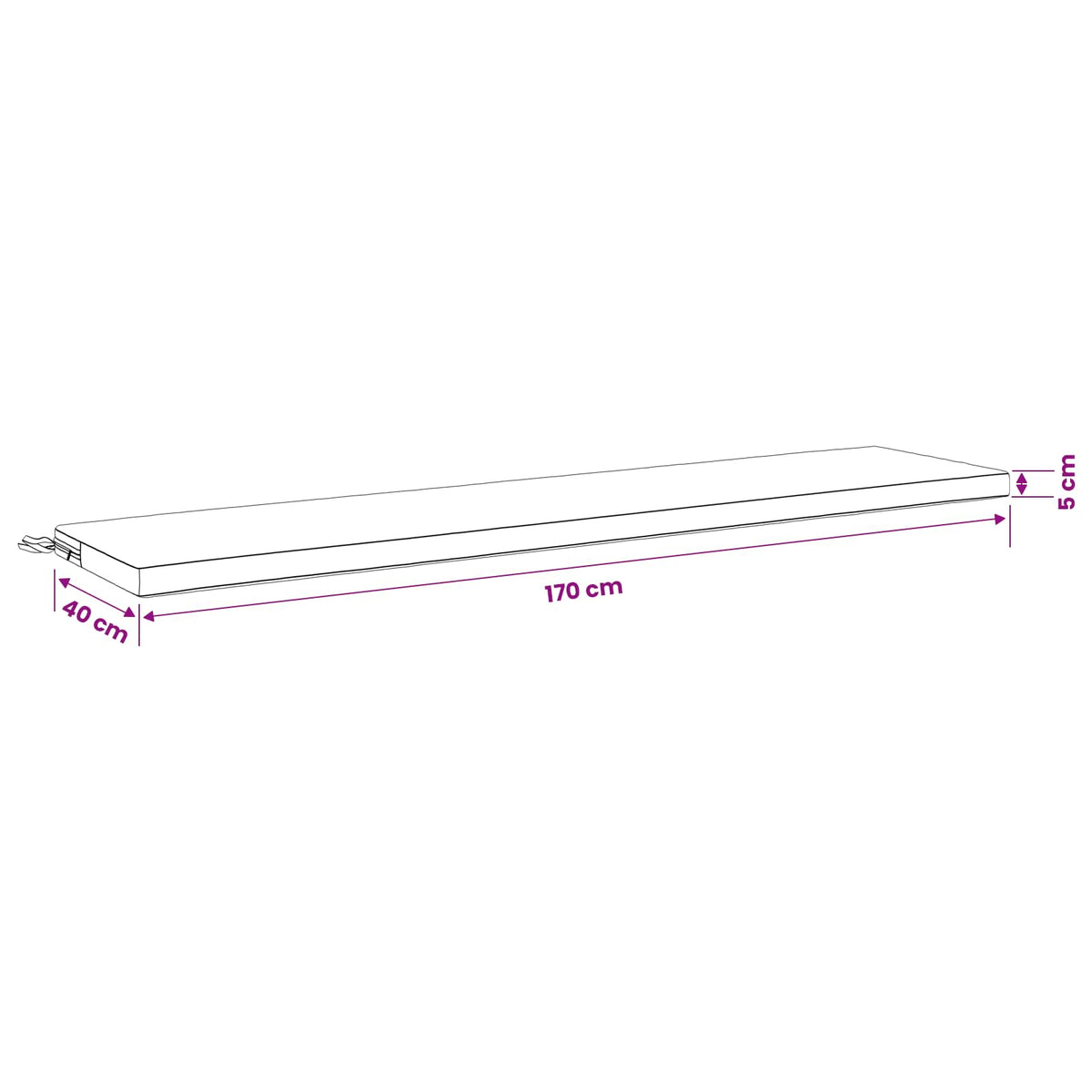 2-Piece Bench Cushions SOEST 2 pcs 100% Polyester Dark Blue