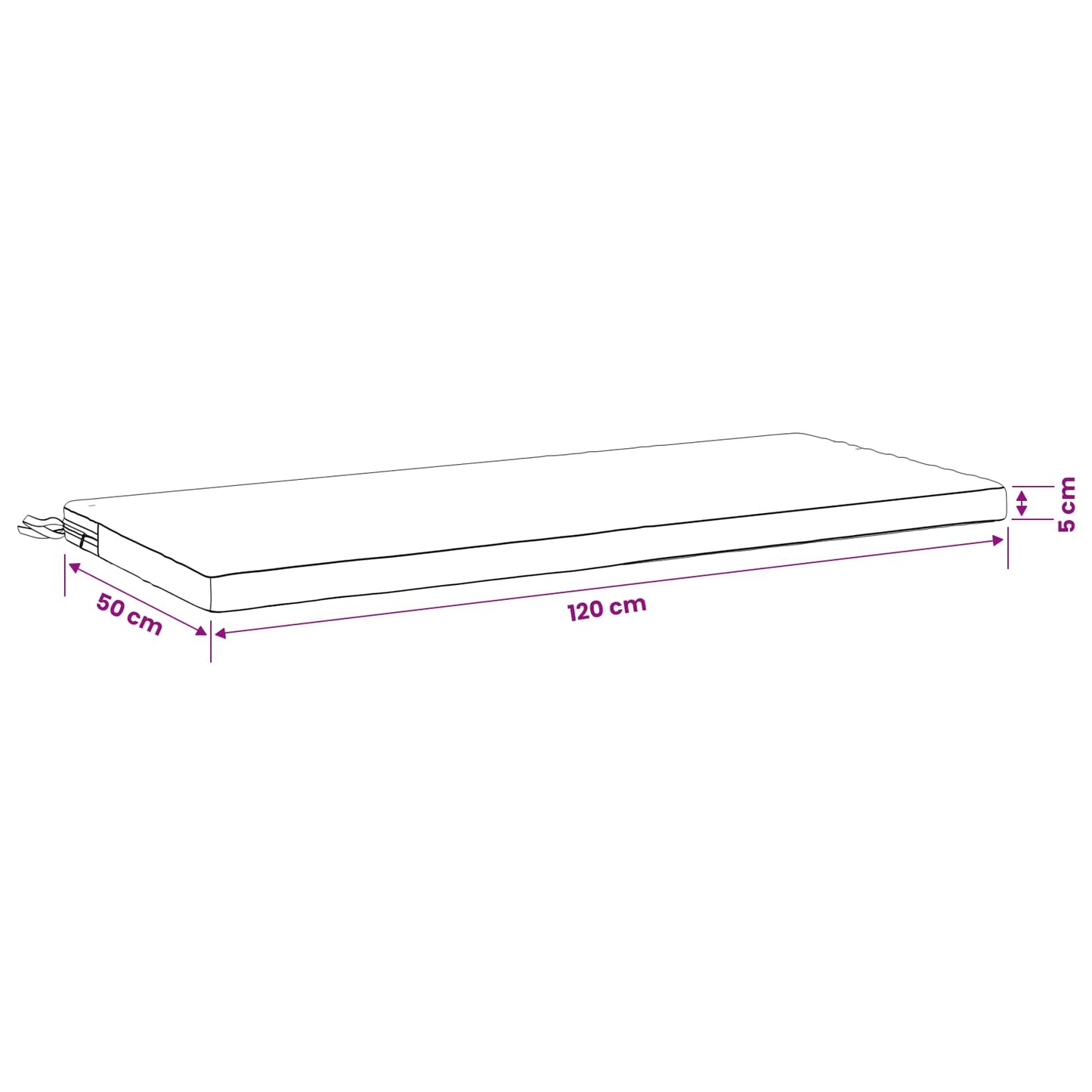 2-Piece Bench Cushions SOEST 2 pcs 100% Polyester Anthracite