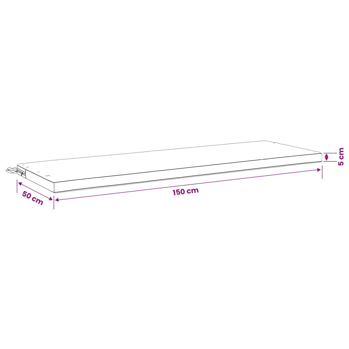 2-Piece Bench Cushions SOEST 2 pcs 100% Polyester Sand