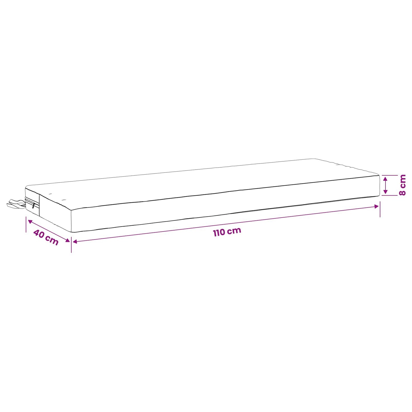 2-Piece Bench Cushions SOEST 2 pcs 100% Polyester Leaf Design