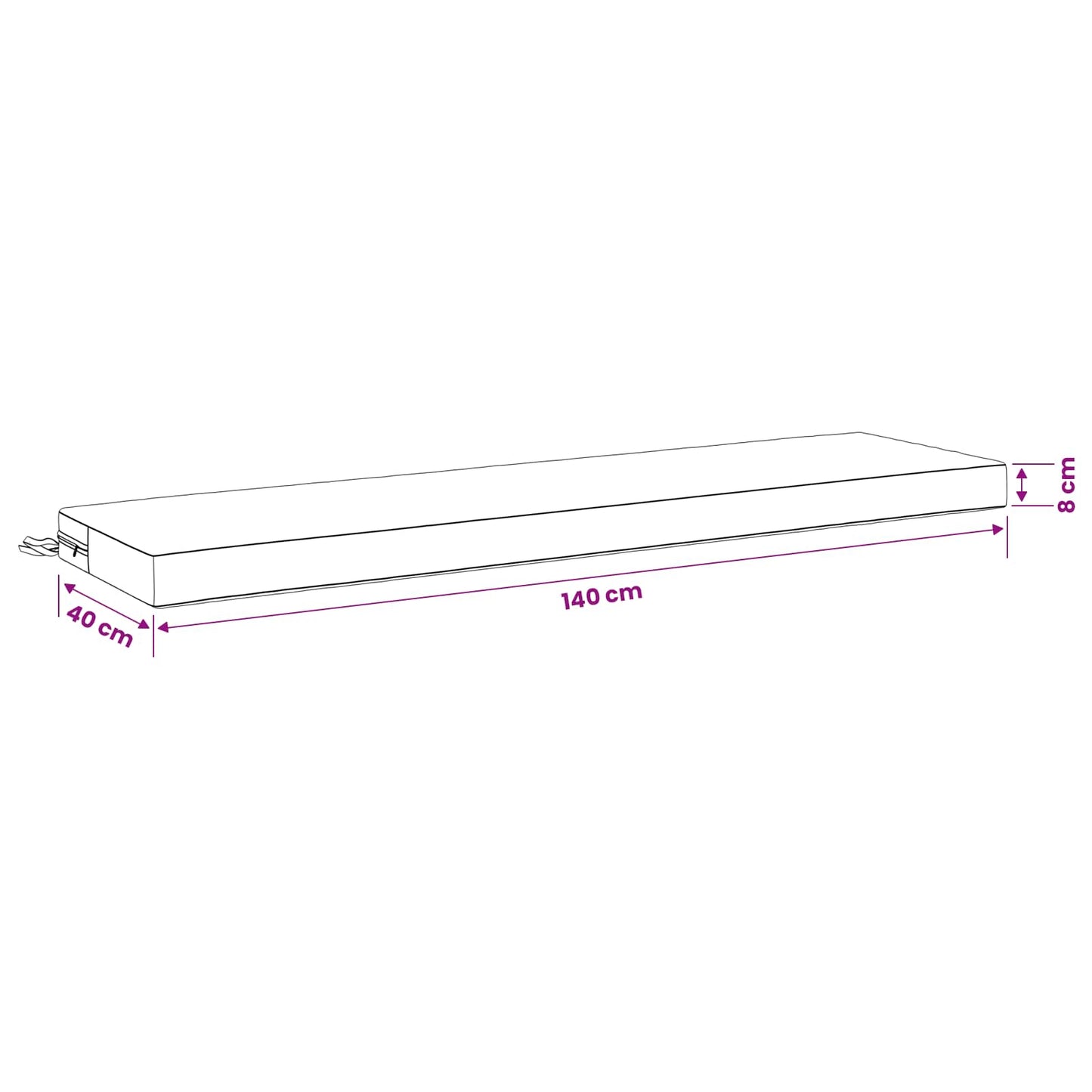 2-Piece Bench Cushions SOEST 2 pcs 100% Polyester Multicolour