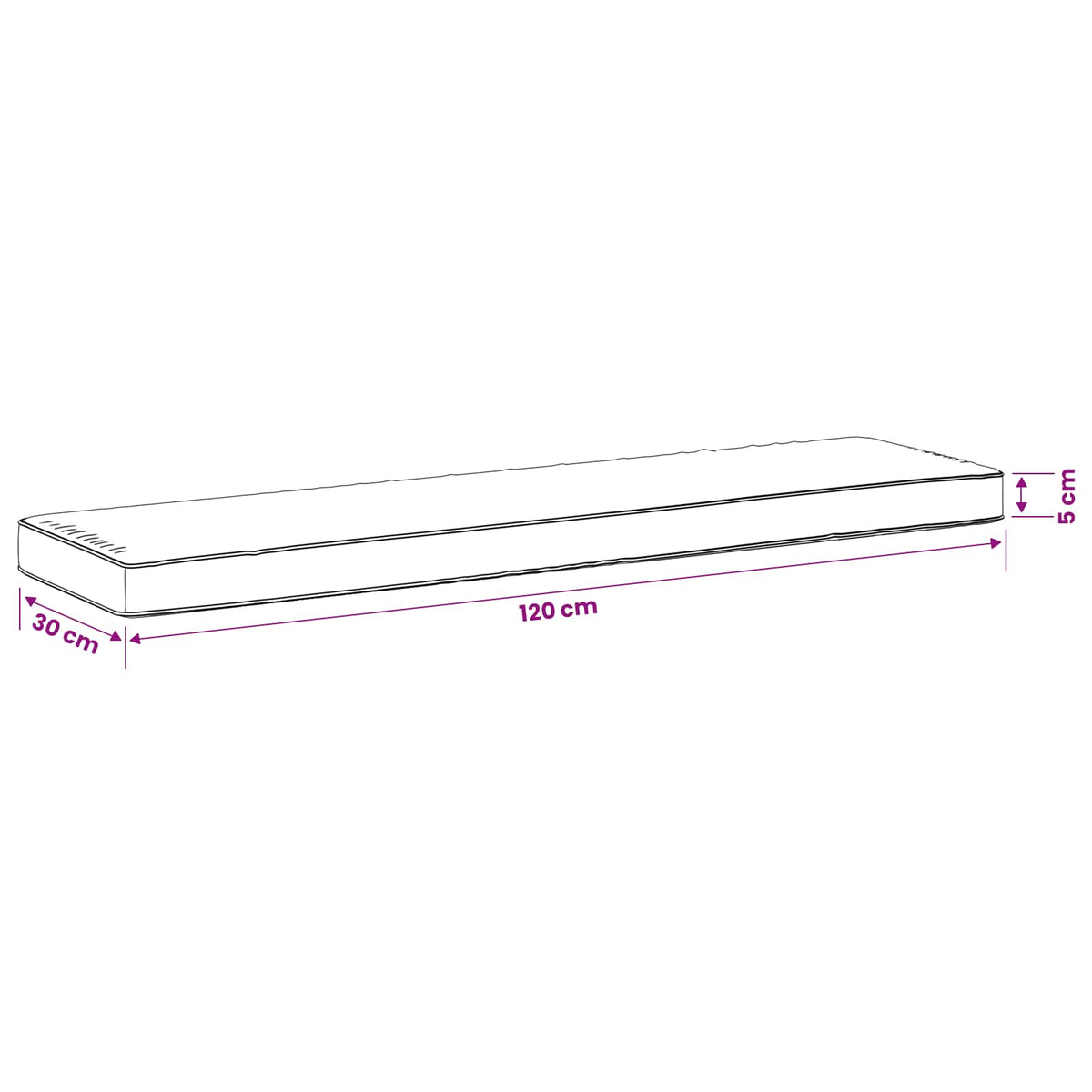 2-Piece Bench Cushions VUGHT 2 pcs 100% Polyester Sand