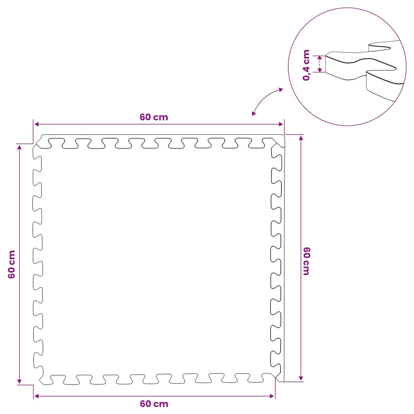 Floor Mats 50 pcs Blue 18 m² EVA Foam