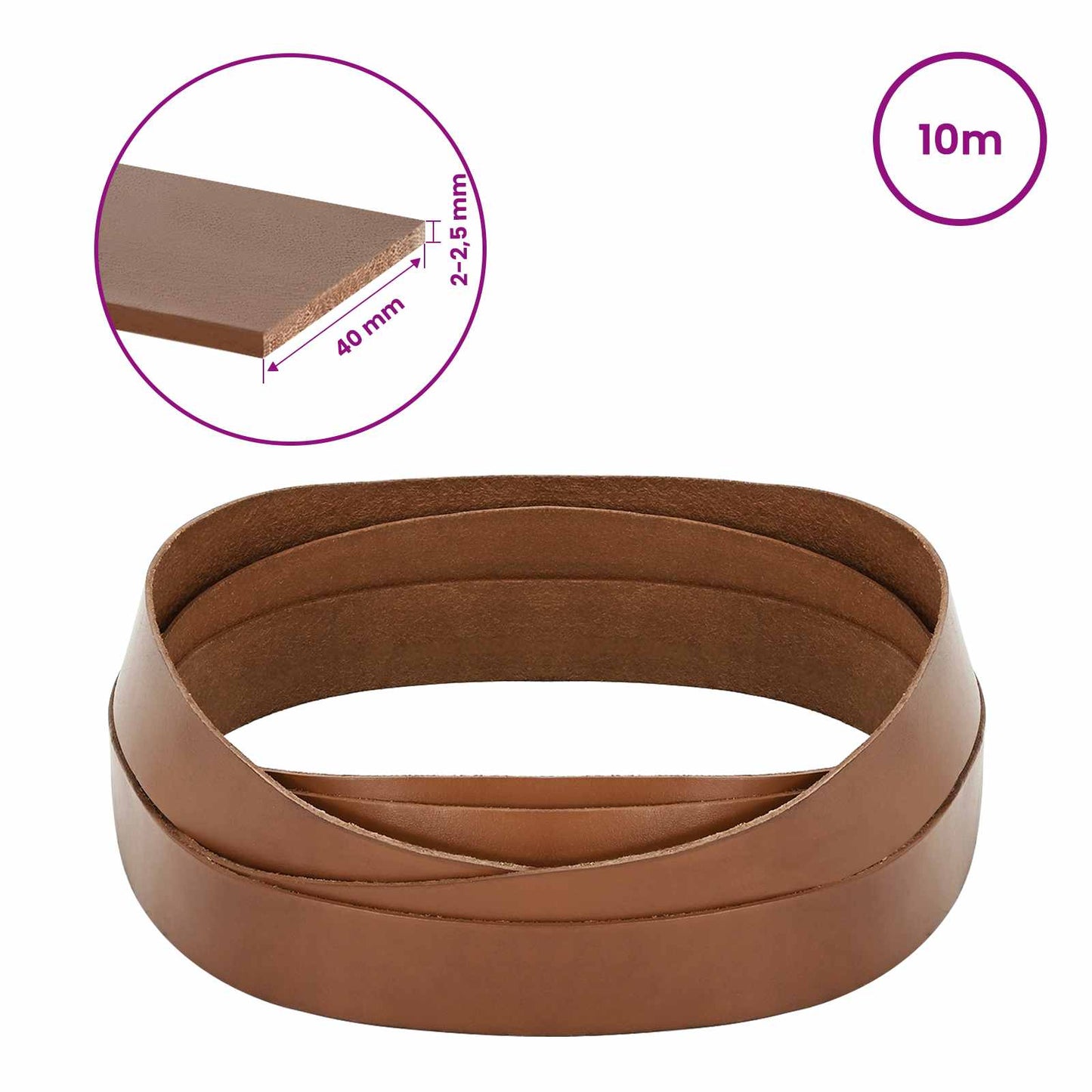 Leather Strap Brown 1000 x 4 cm Leather