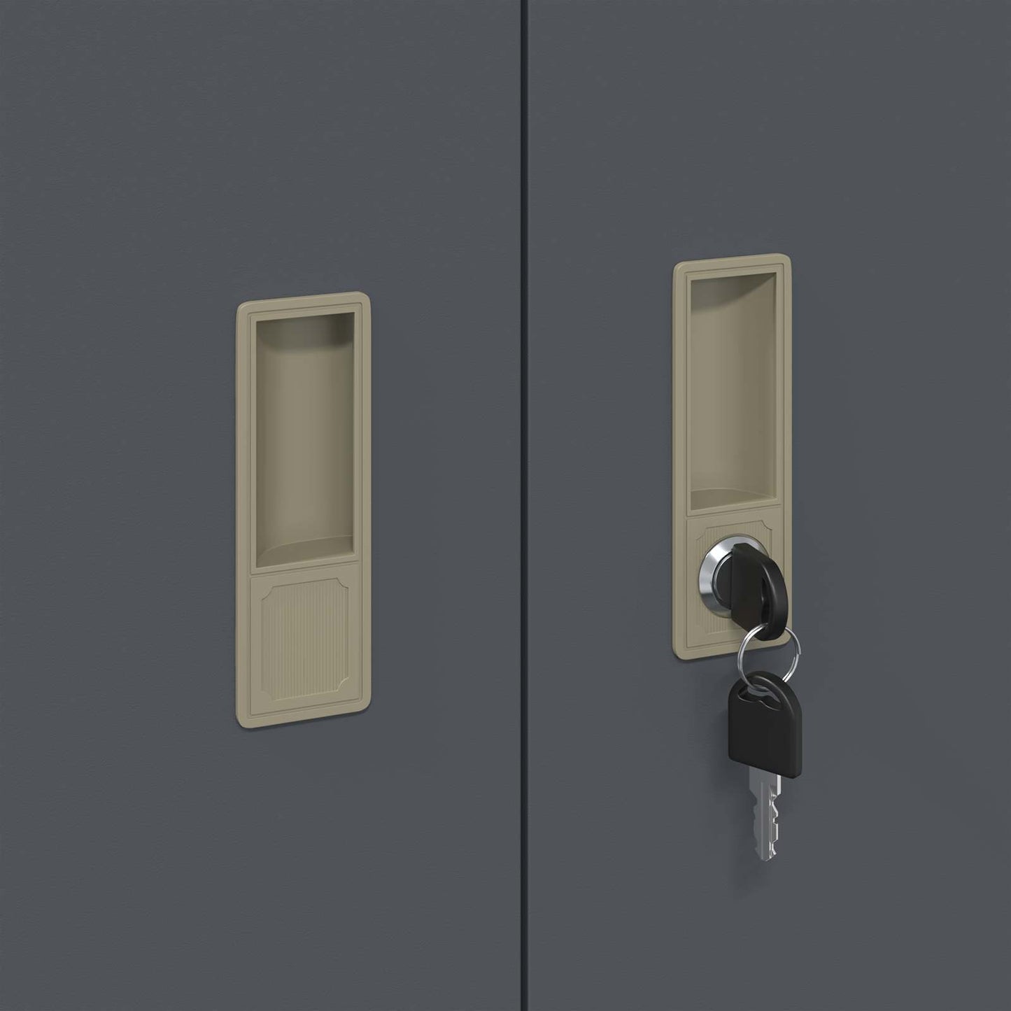 Storage Cabinet 2 pcs Anthracite 80 x 40 x 130 cm Steel