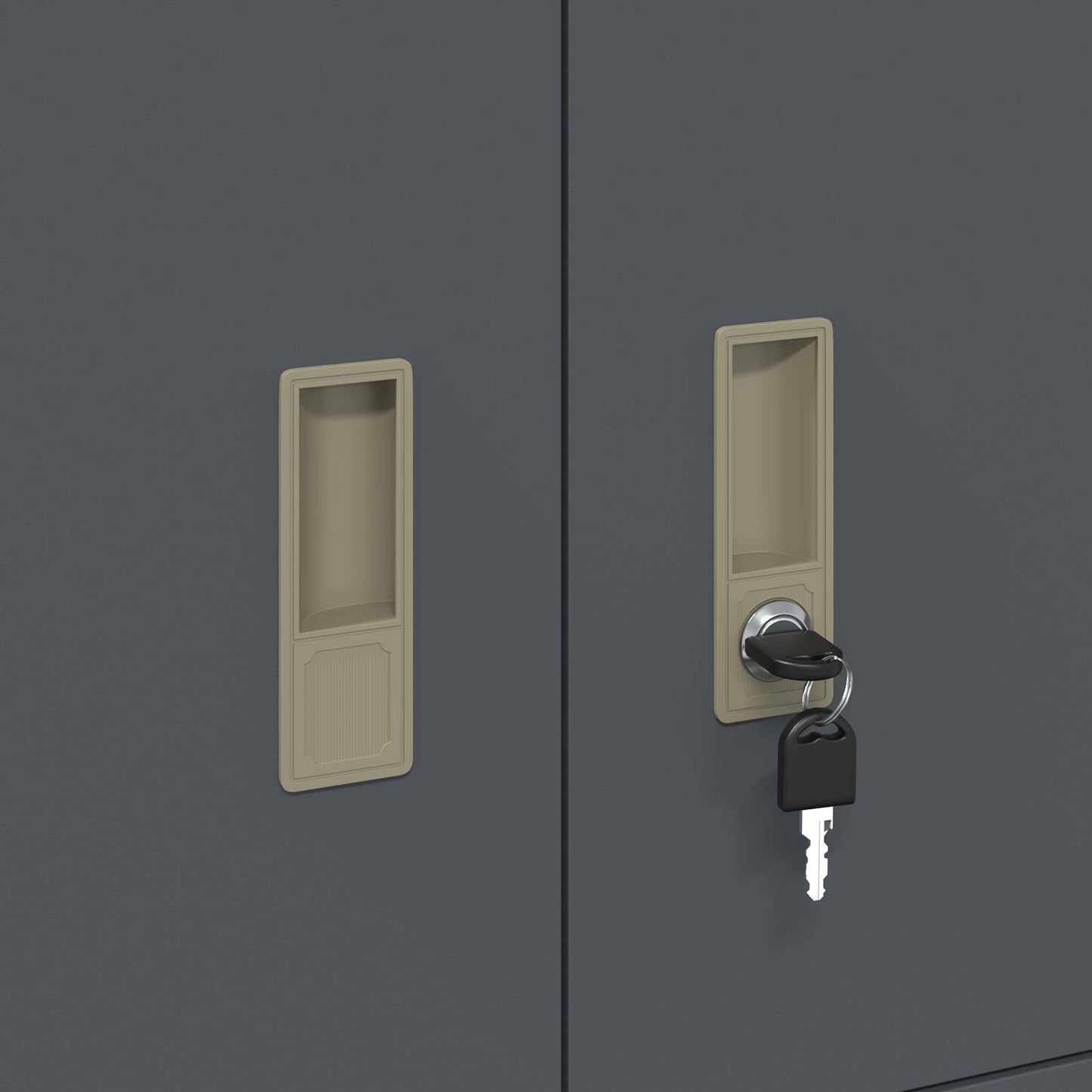Storage Cabinet 2 pcs Anthracite 80 x 40 x 220 cm Steel