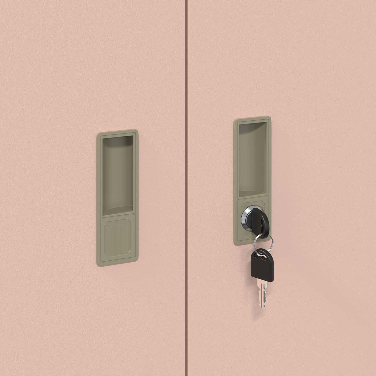 Storage Cabinet 2 pcs Pink 90 x 40 x 210 cm Steel Lockable