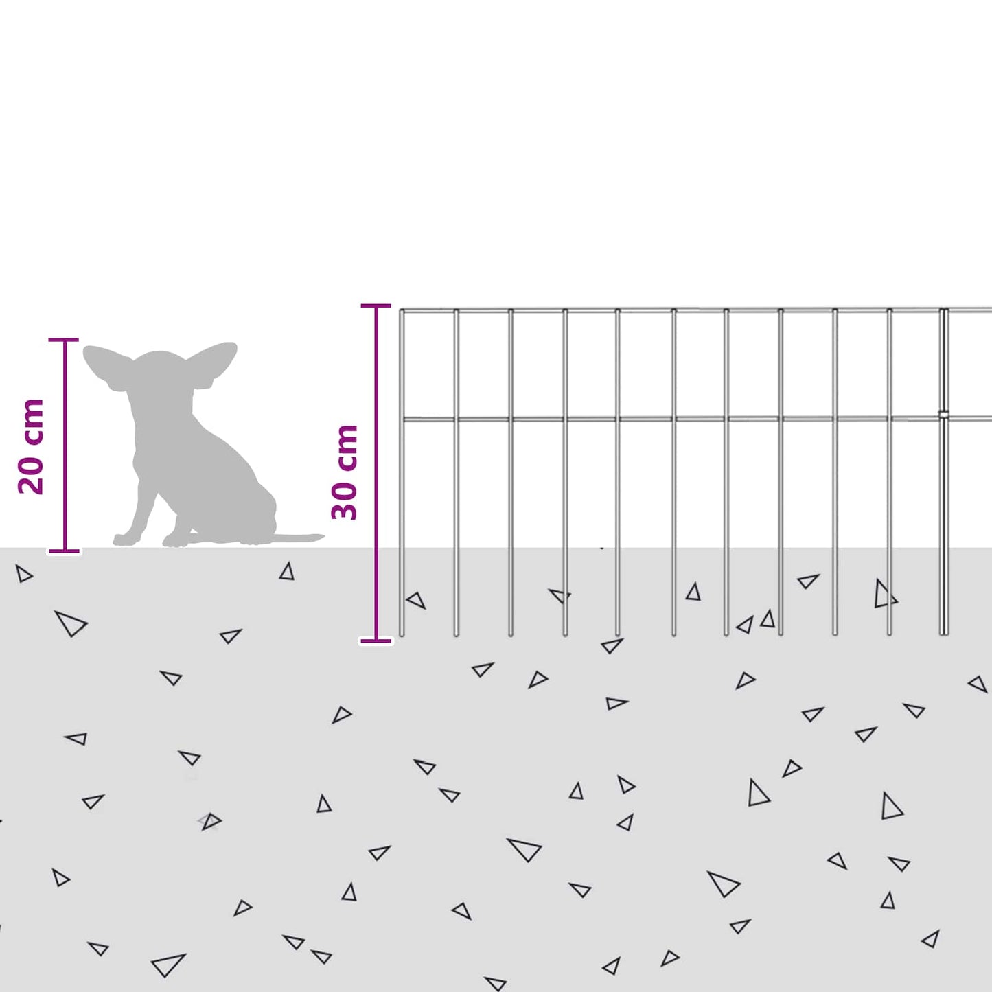 Garden Fence Panel 12 pcs Galvanised Steel Silver