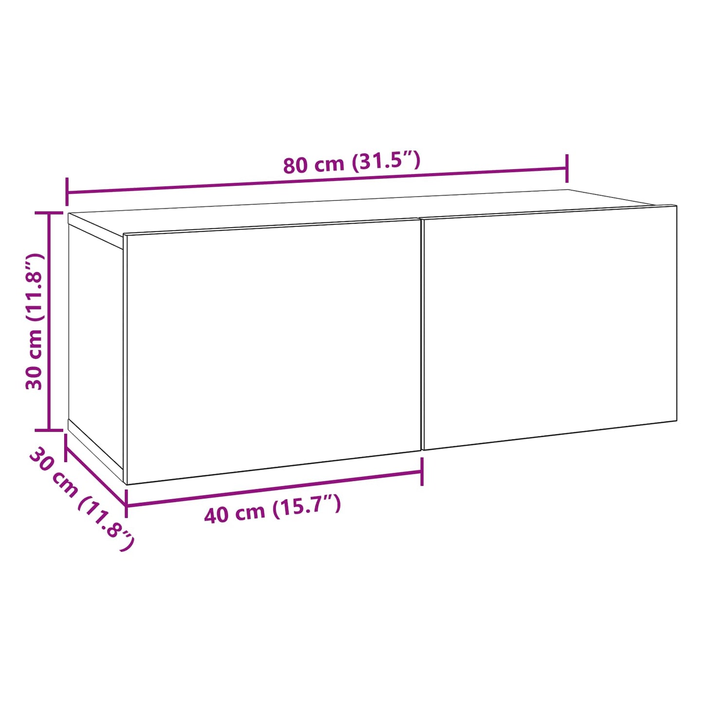 TV Cabinet Set 8 pcs Engineered Wood
