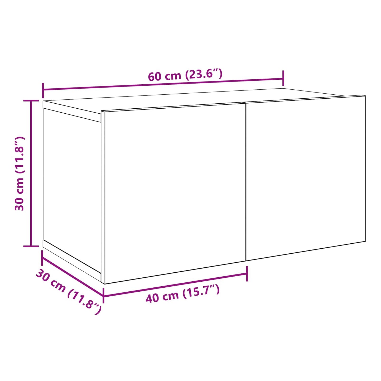 TV Cabinet Set 6 pcs Black Oak Engineered Wood