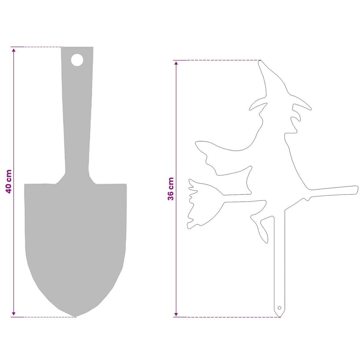 Garden Stake 36 x 24 cm Stainless Steel Silver