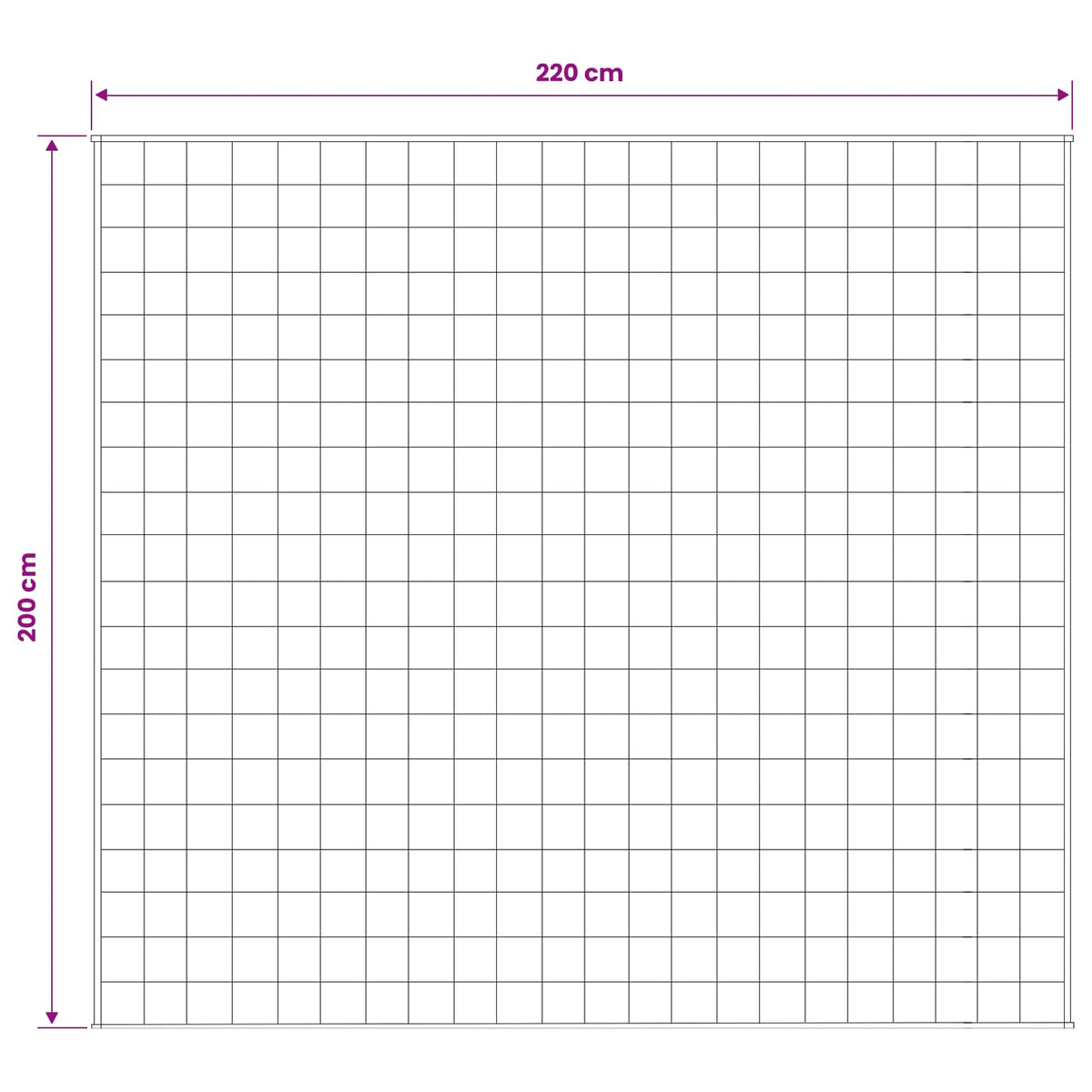 Weighted Blanket White 200 x 220 cm 9 kg 100% Cotton 205T