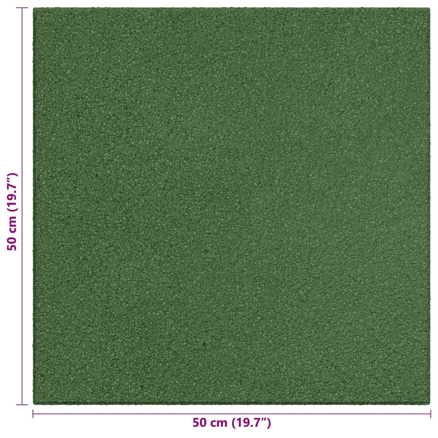 Fall Protection Tiles 18 pcs Green 50 x 50 cm Rubber