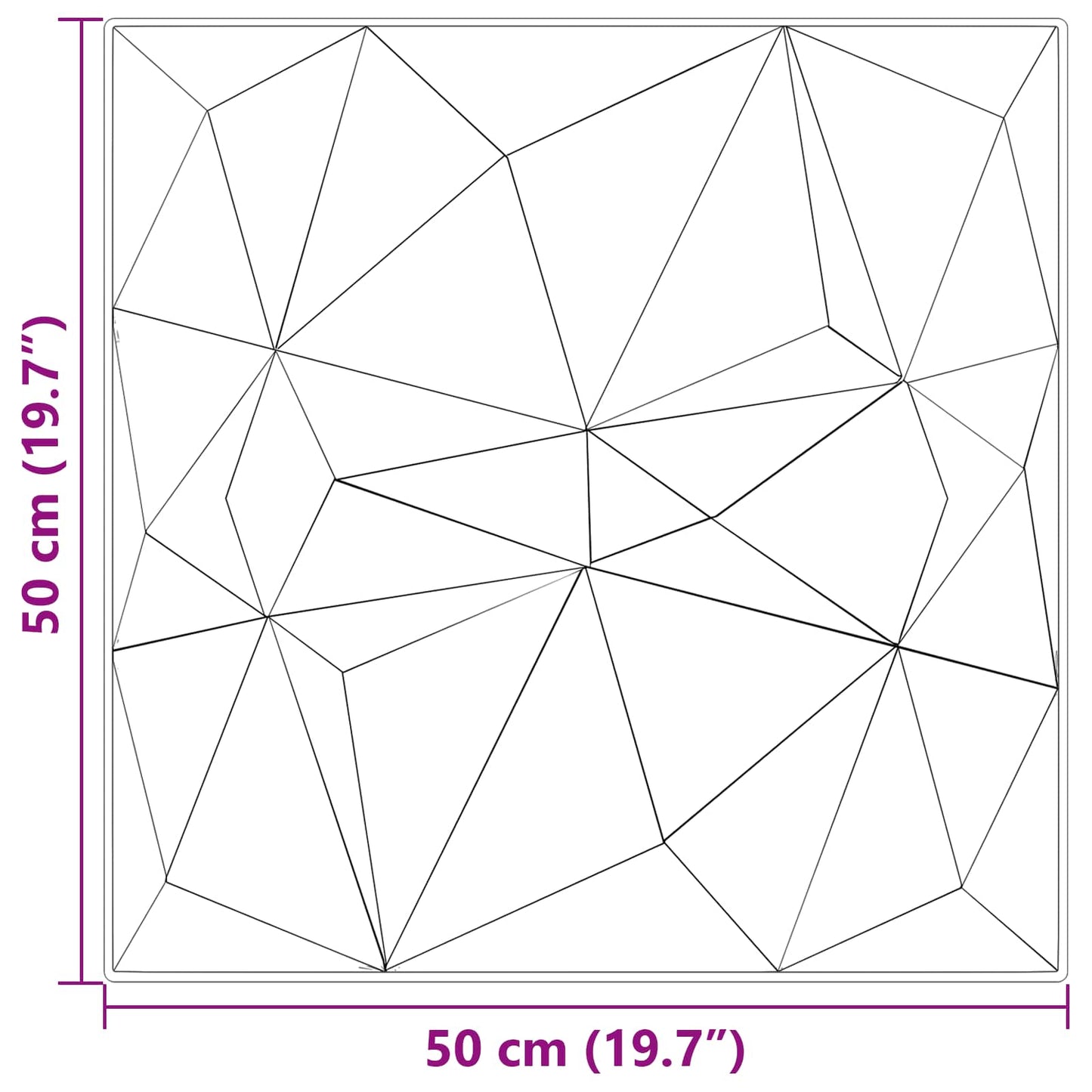 Wall Panels 12 pcs 50 x 50 cm Diamond Beton XPS Foam