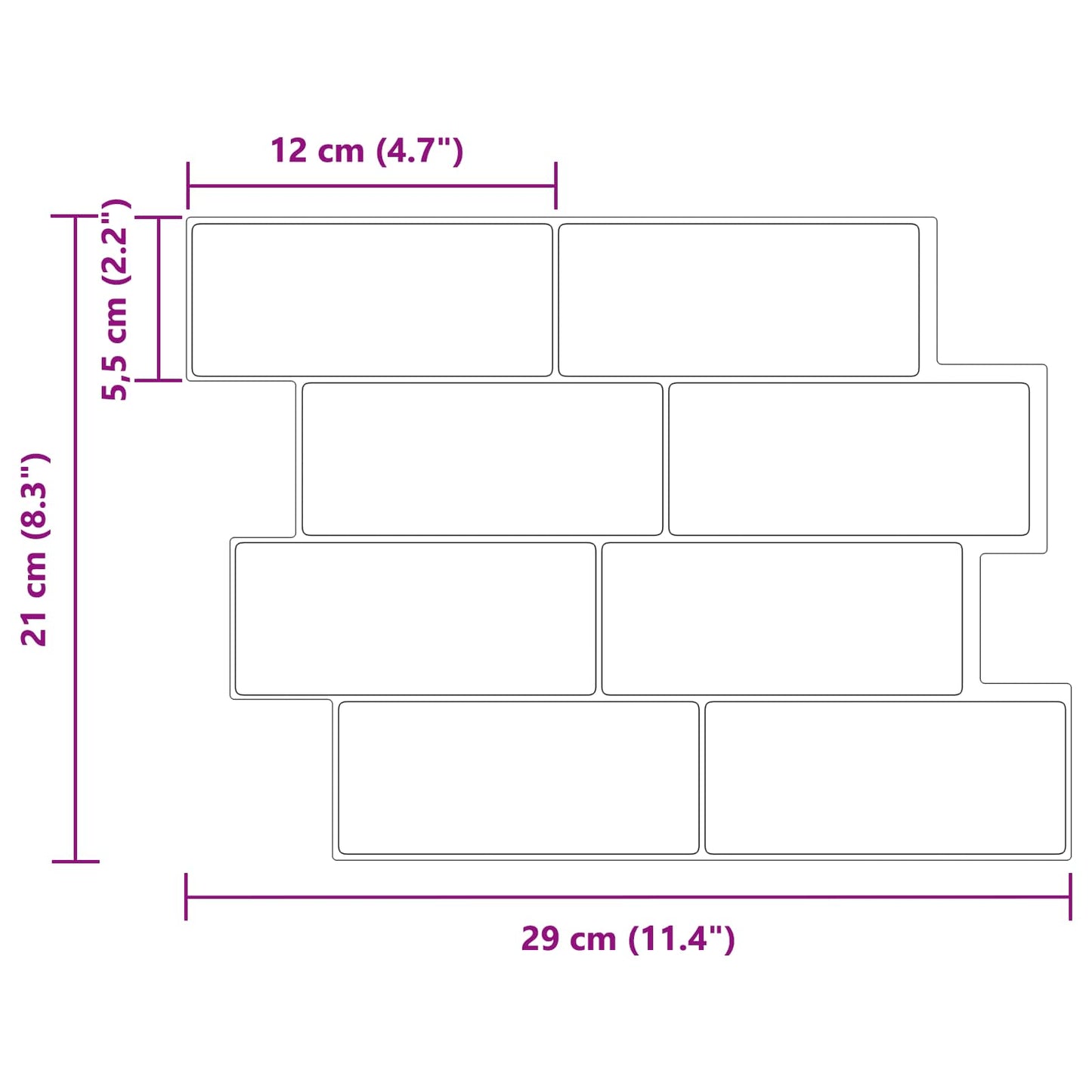 Decorative Stickers 50 pcs Beige 29 x 21 cm