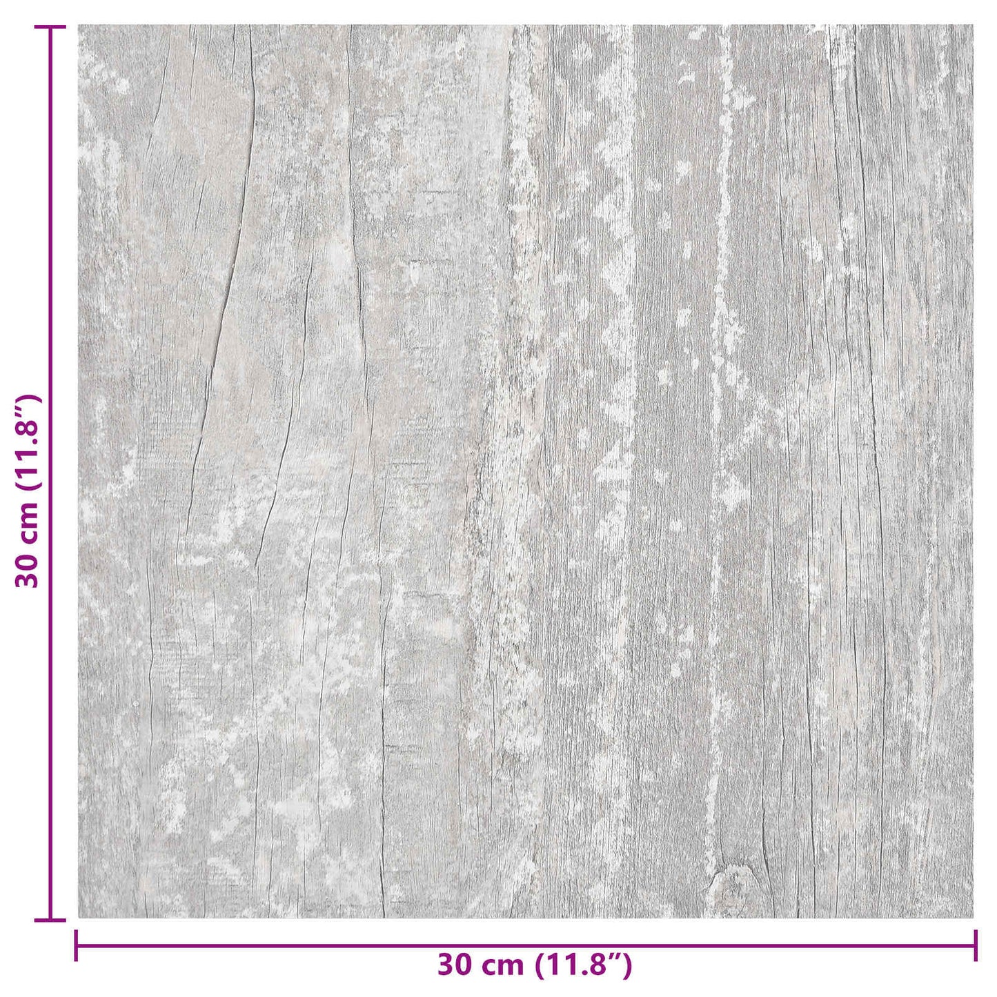 Self-adhesive Flooring Planks 30.5 x 30.5 cm 20 pcs PVC Grey