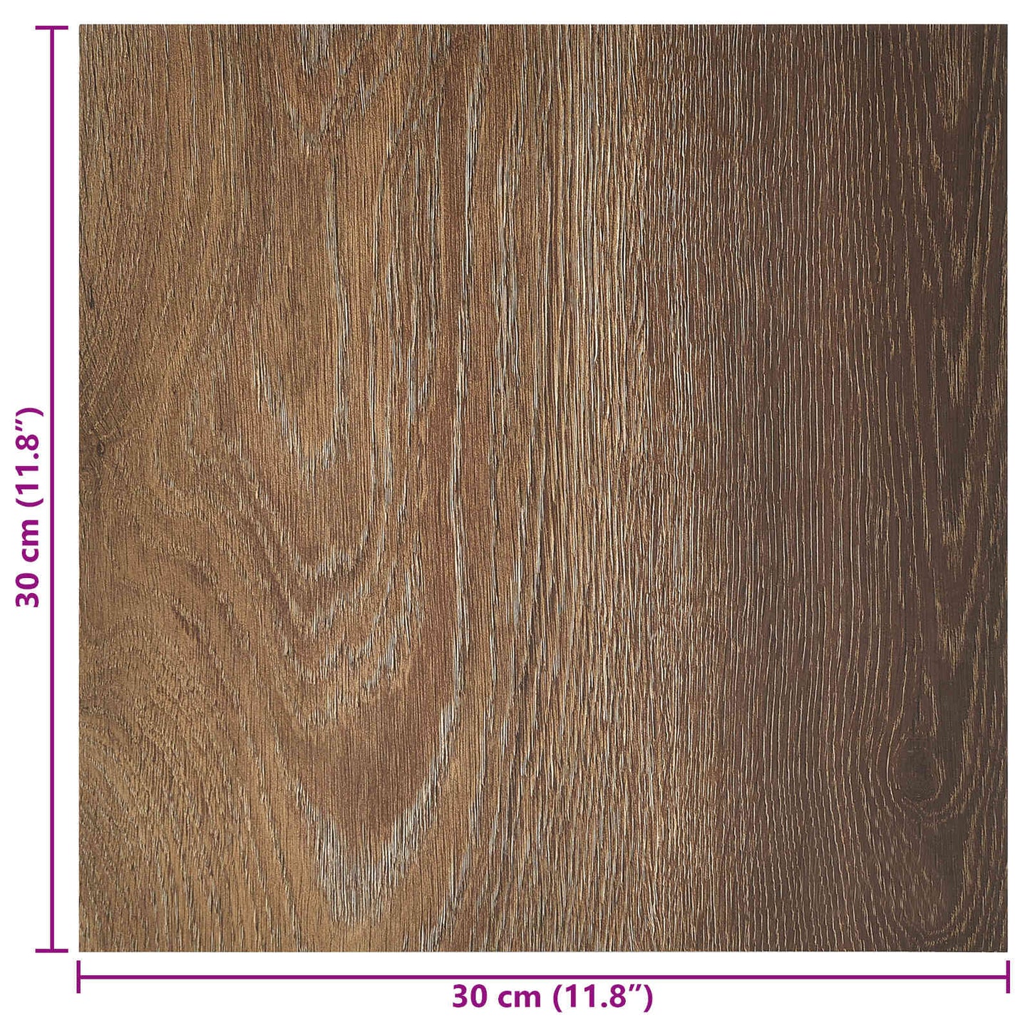 Self-adhesive Flooring Planks 30.5 x 30.5 cm 20 pcs PVC Brown