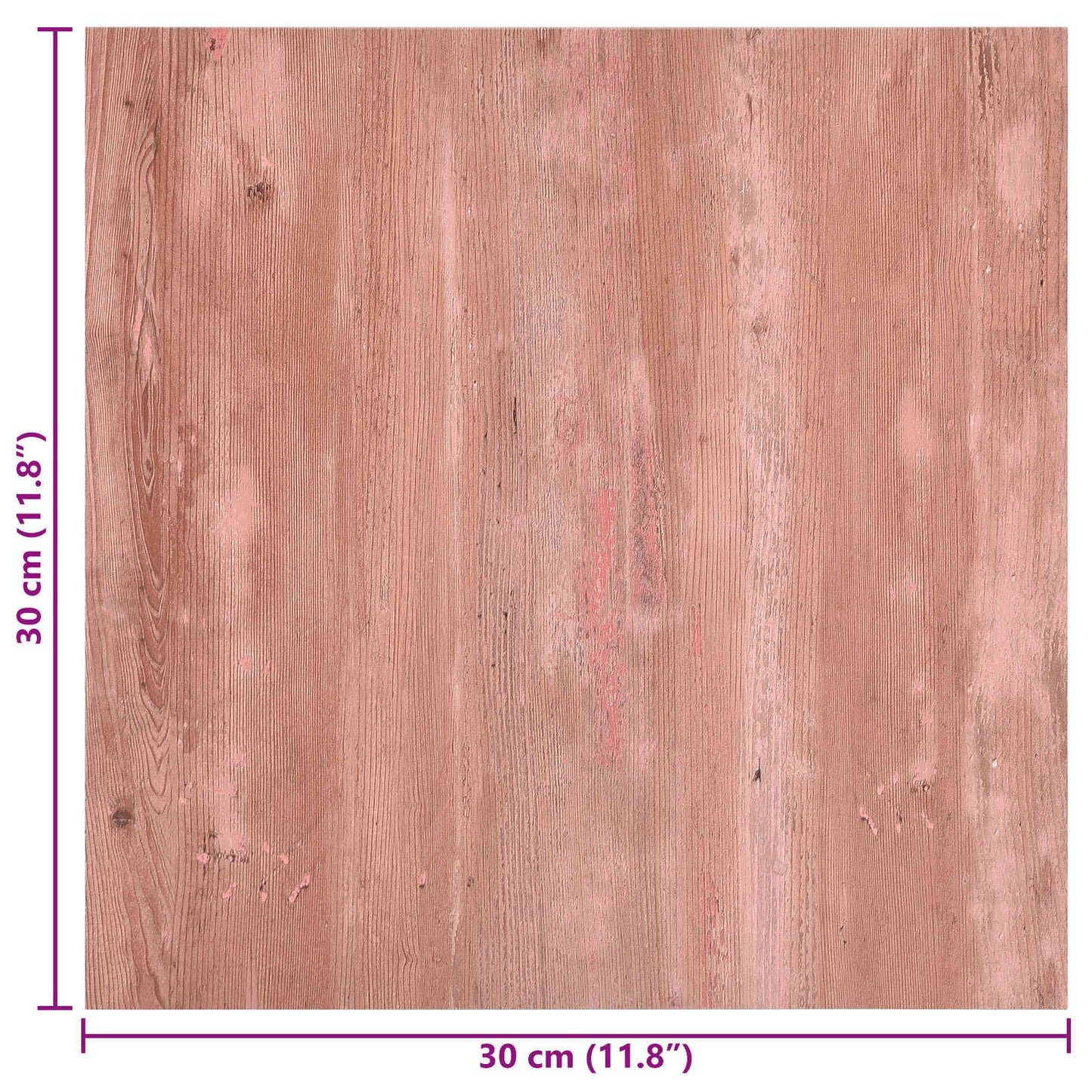 Self-adhesive Flooring Planks 30.5 x 30.5 cm 20 pcs PVC Red