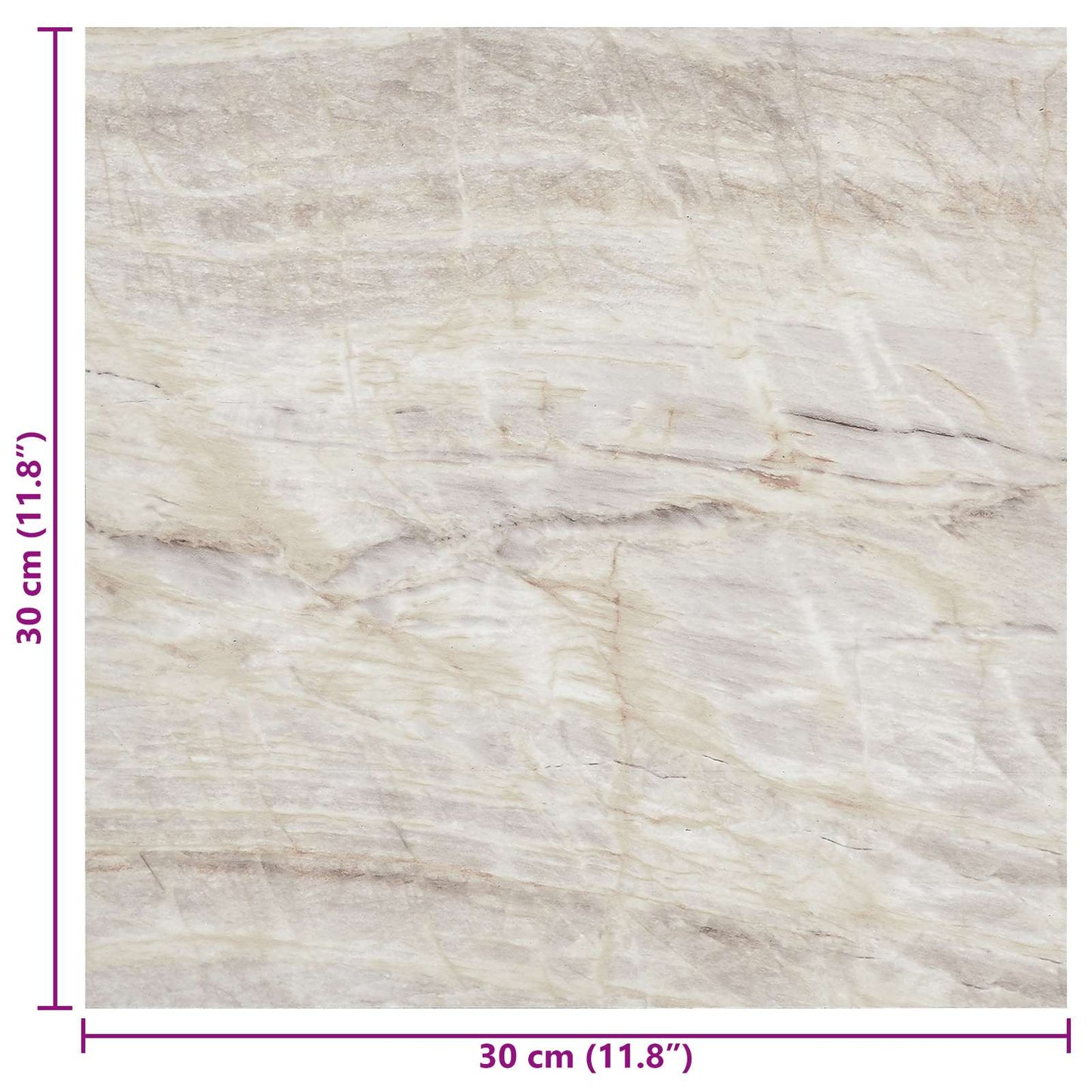 Self-adhesive Flooring Planks 30.5 x 30.5 cm 20 pcs PVC Beige