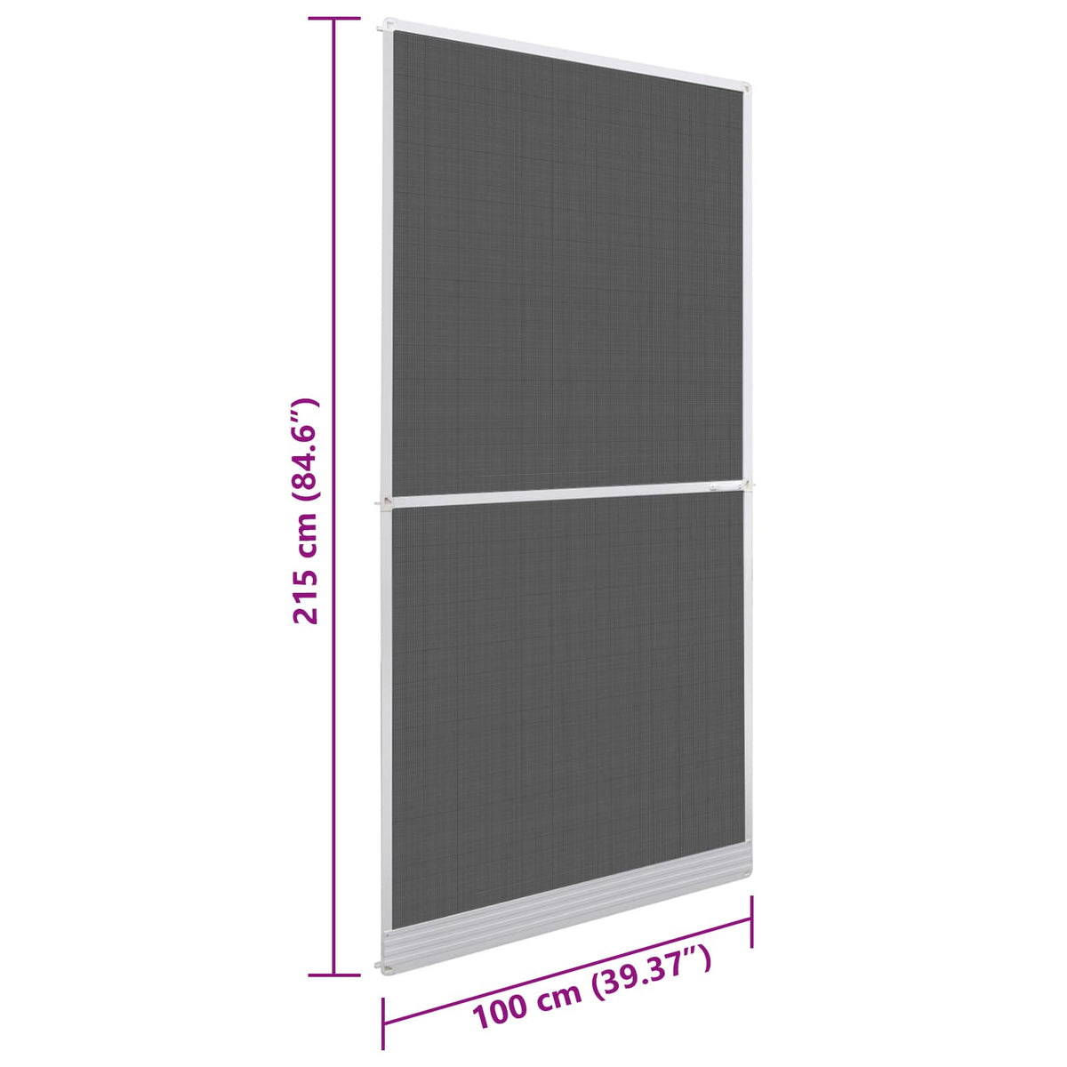 Hinged Insect Screen Manual White and Black 100 x 215 cm