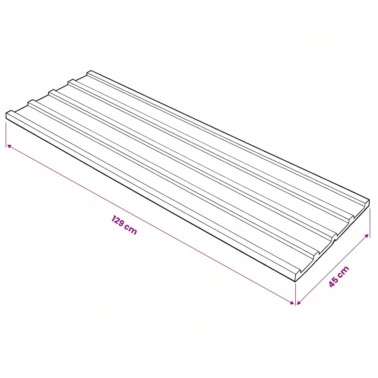 Roof Panel 12 pcs Anthracite 129 x 45 cm Galvanised steel