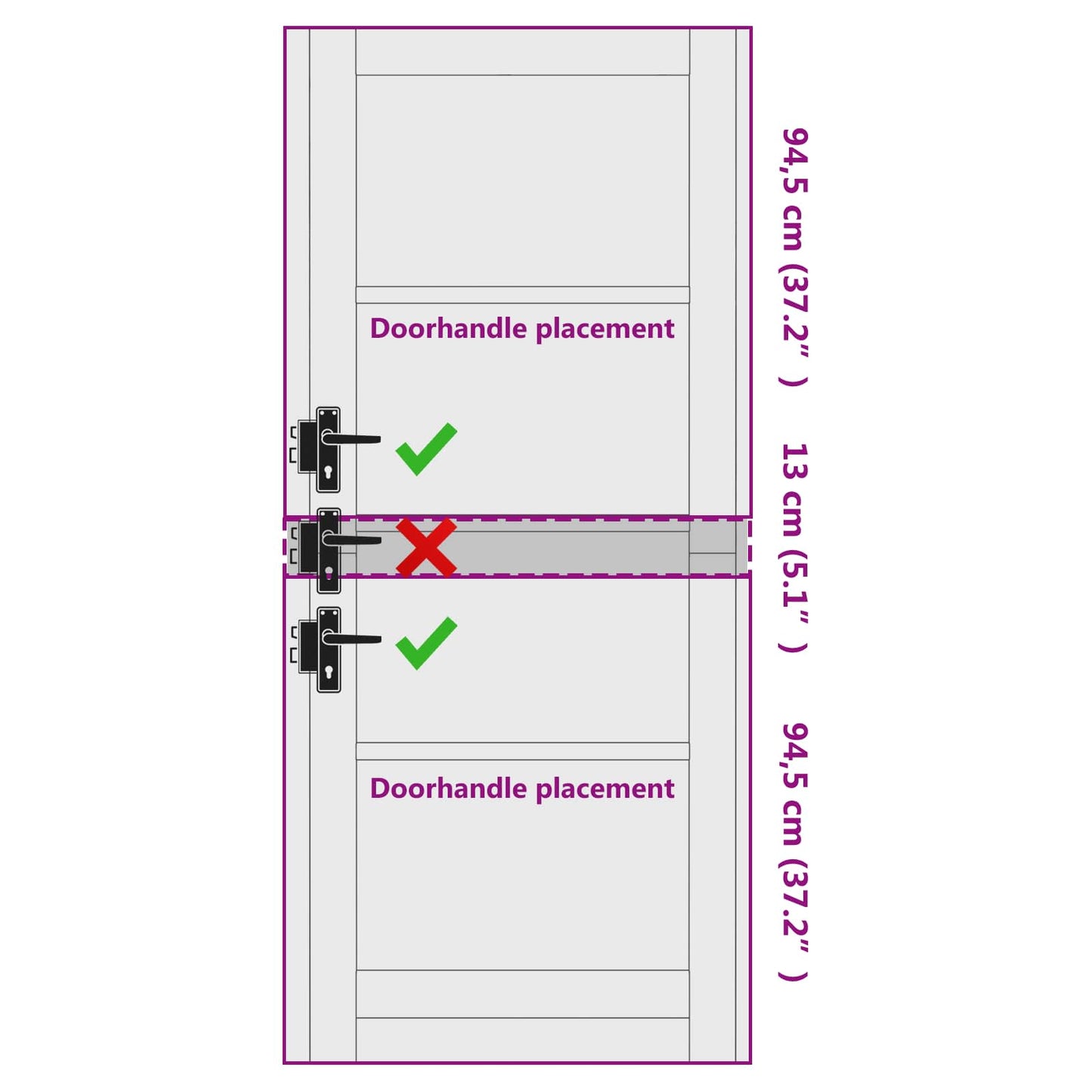 Interior Door White 83 x 202 cm Plywood