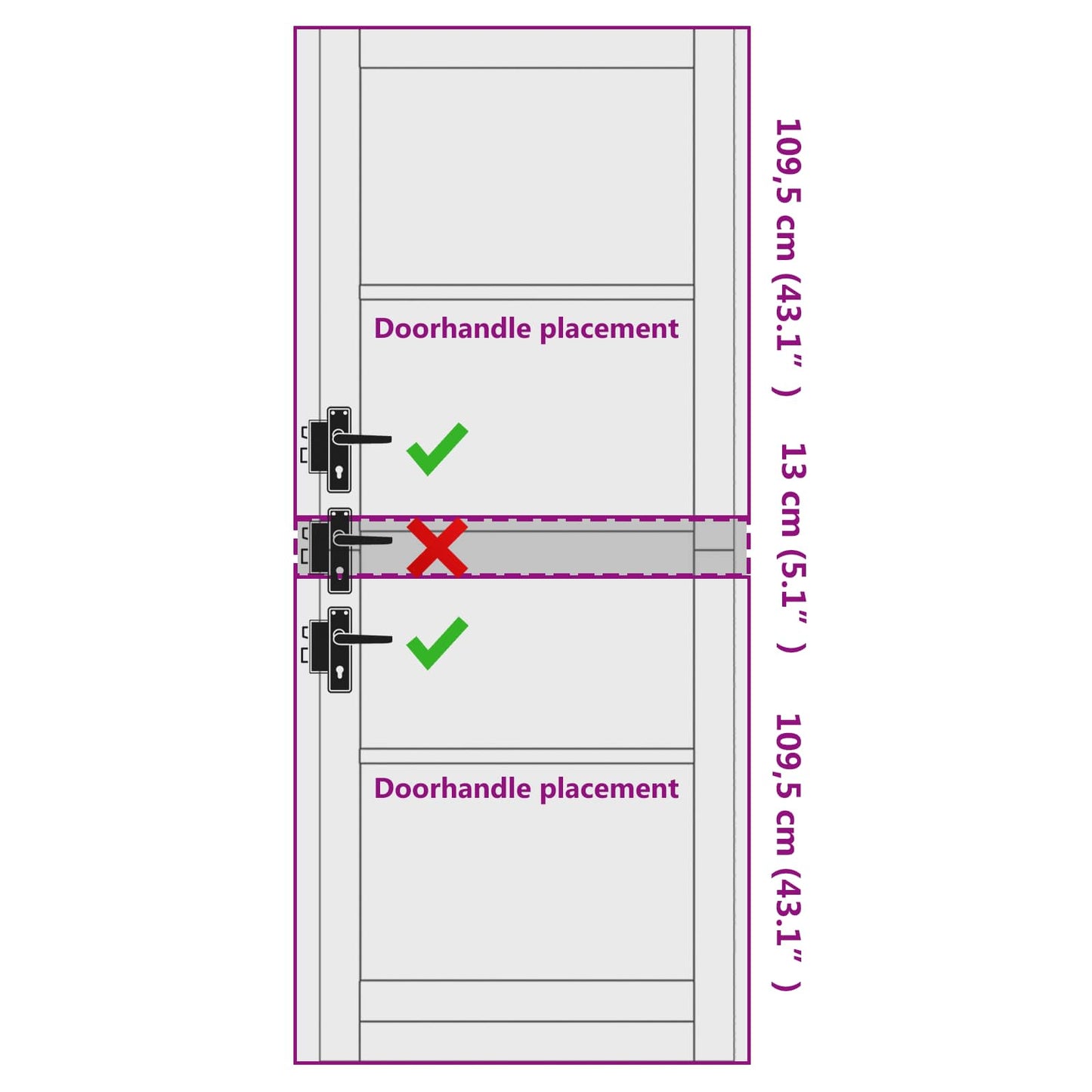 Interior Door White 83 x 232 cm Plywood