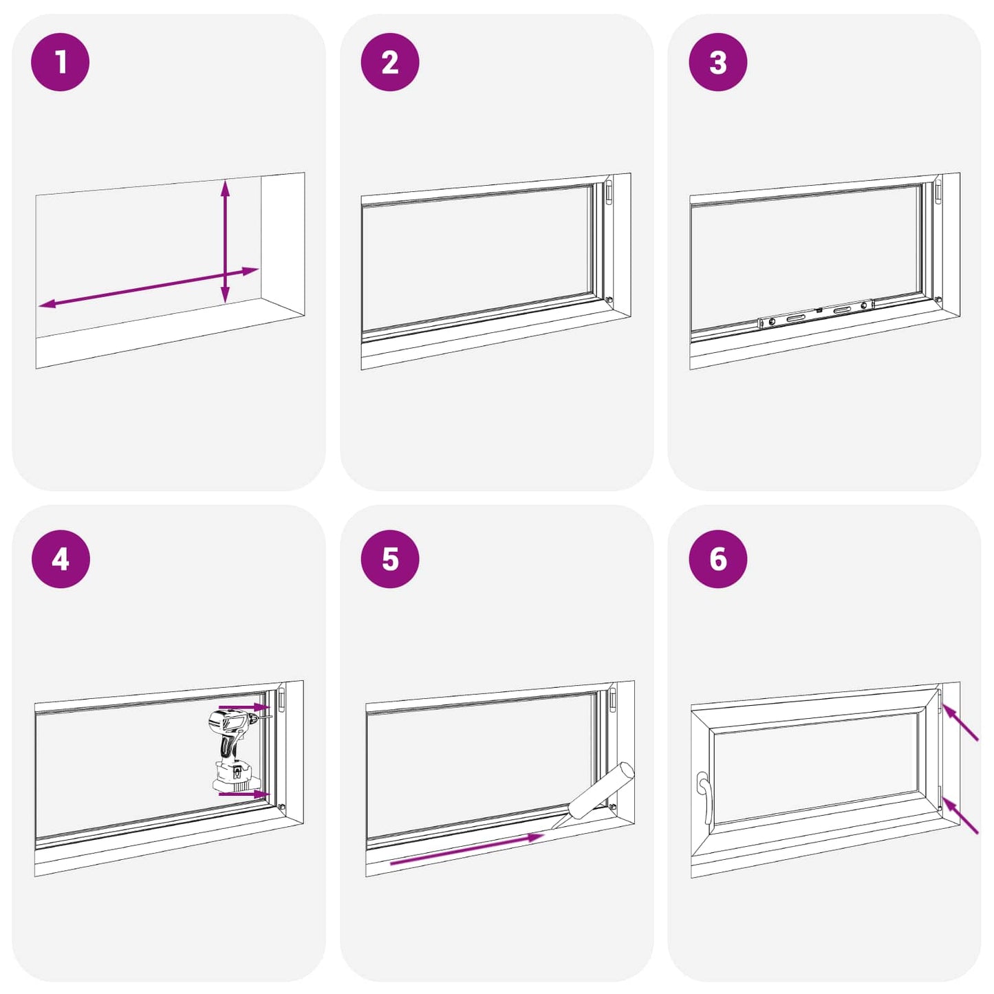 Tilt & Turn Basement Window RISOR 110 x 70 cm PVC and Glass