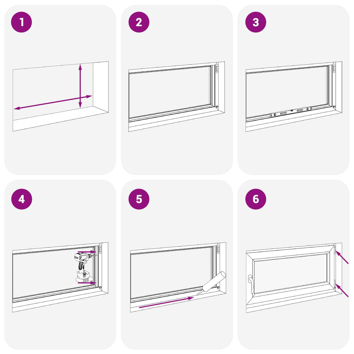 Basement Window Internal Colour White RISOR 110 x 70 cm