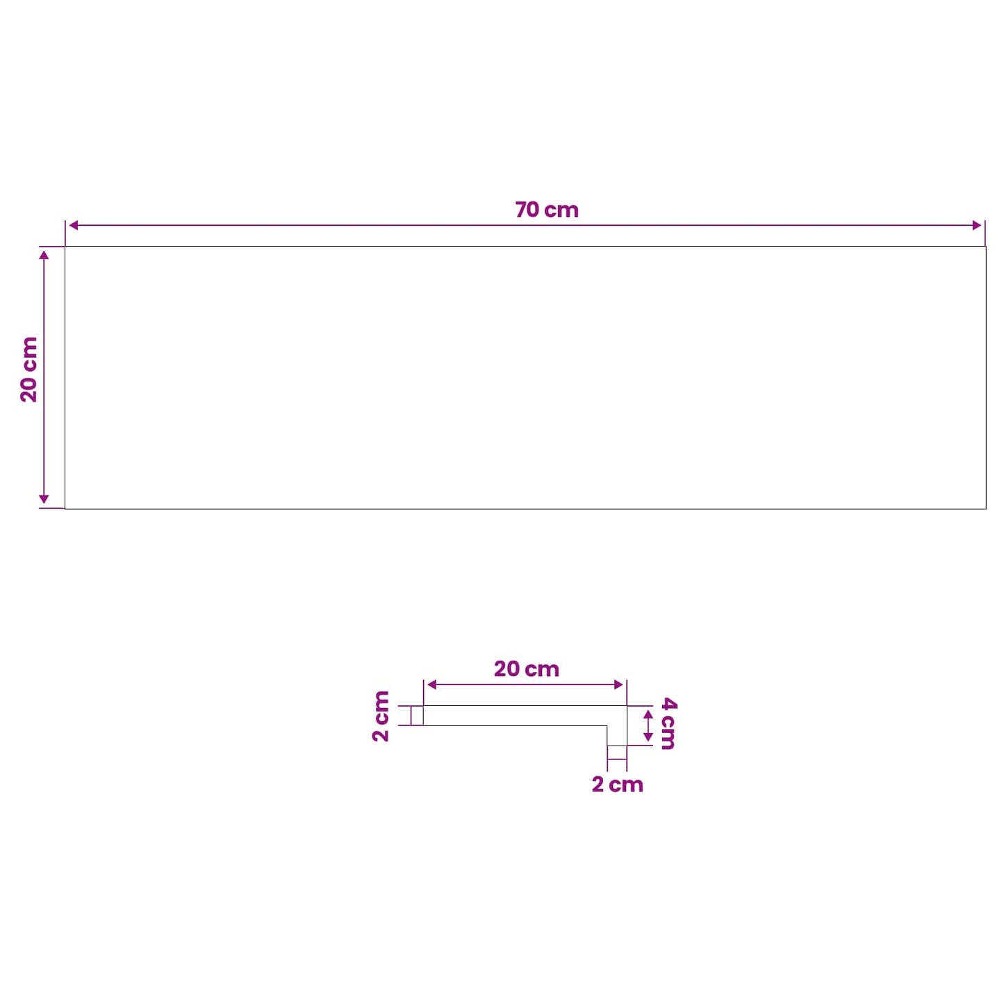 Window Sills 2 pcs Natural 70 x 20 x 2 cm Solid Beech Wood