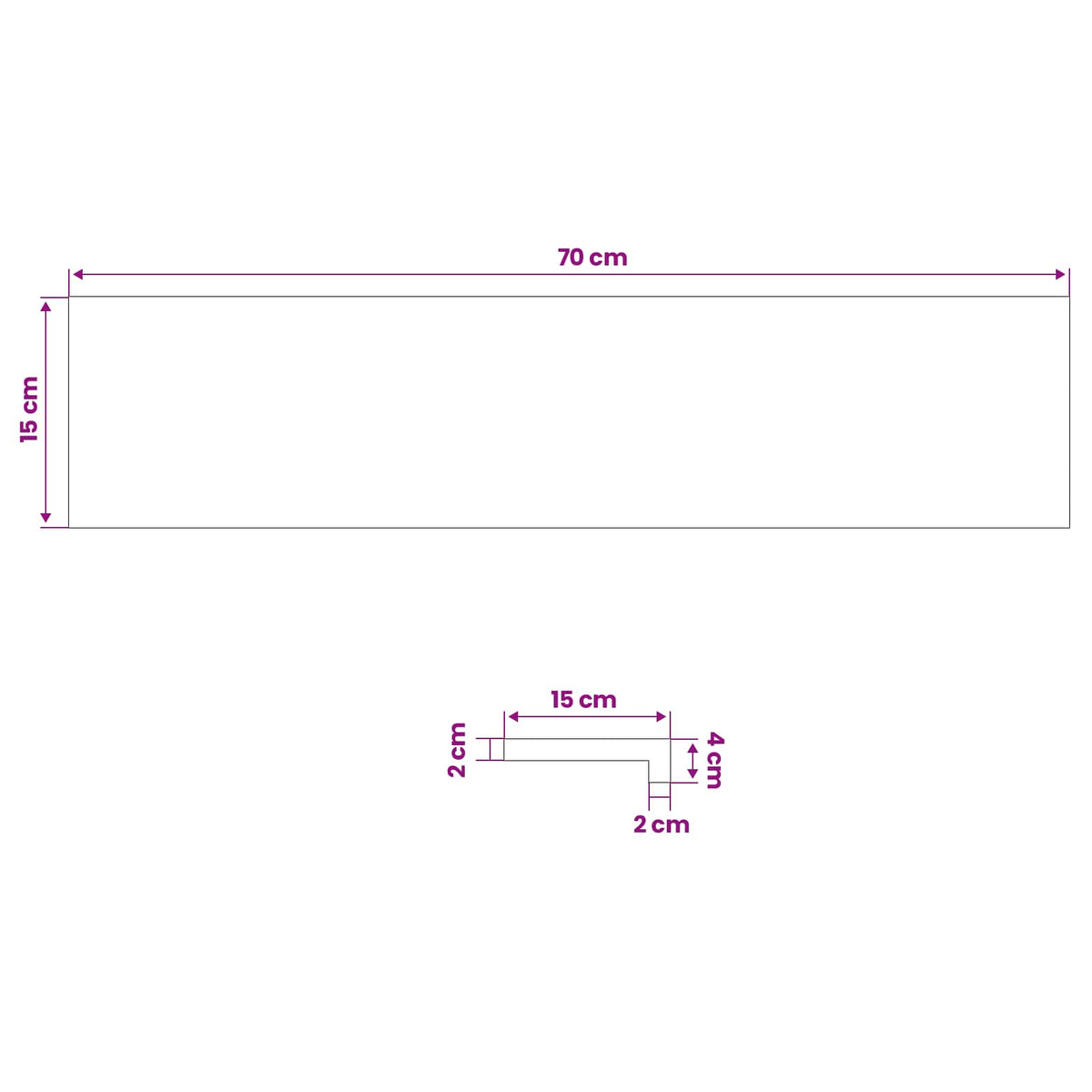 Window Sills 2 pcs Brown 70 x 15 x 2 cm Solid Beech Wood