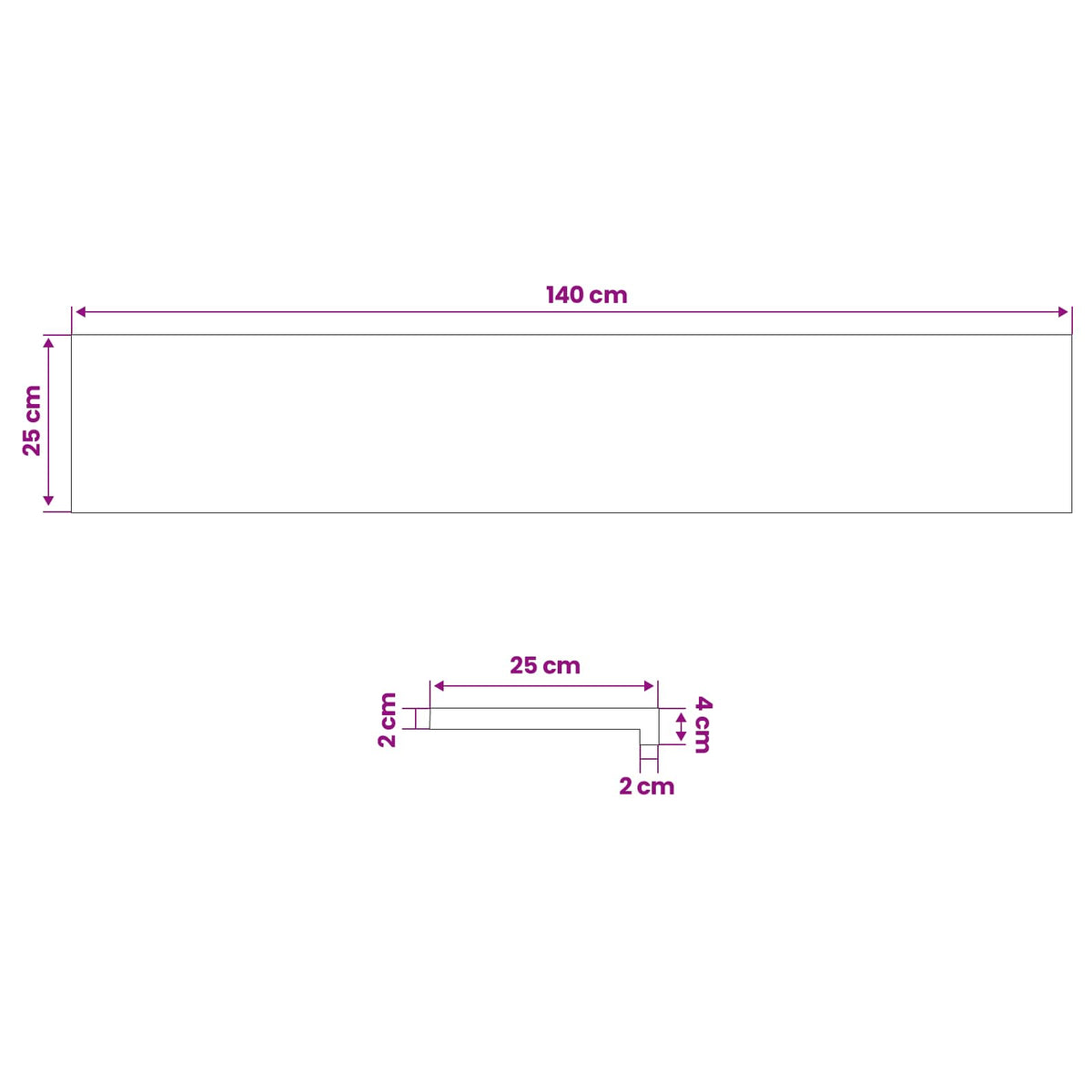 Window Sills 2 pcs Brown 140 x 25 x 2 cm Solid Beech Wood