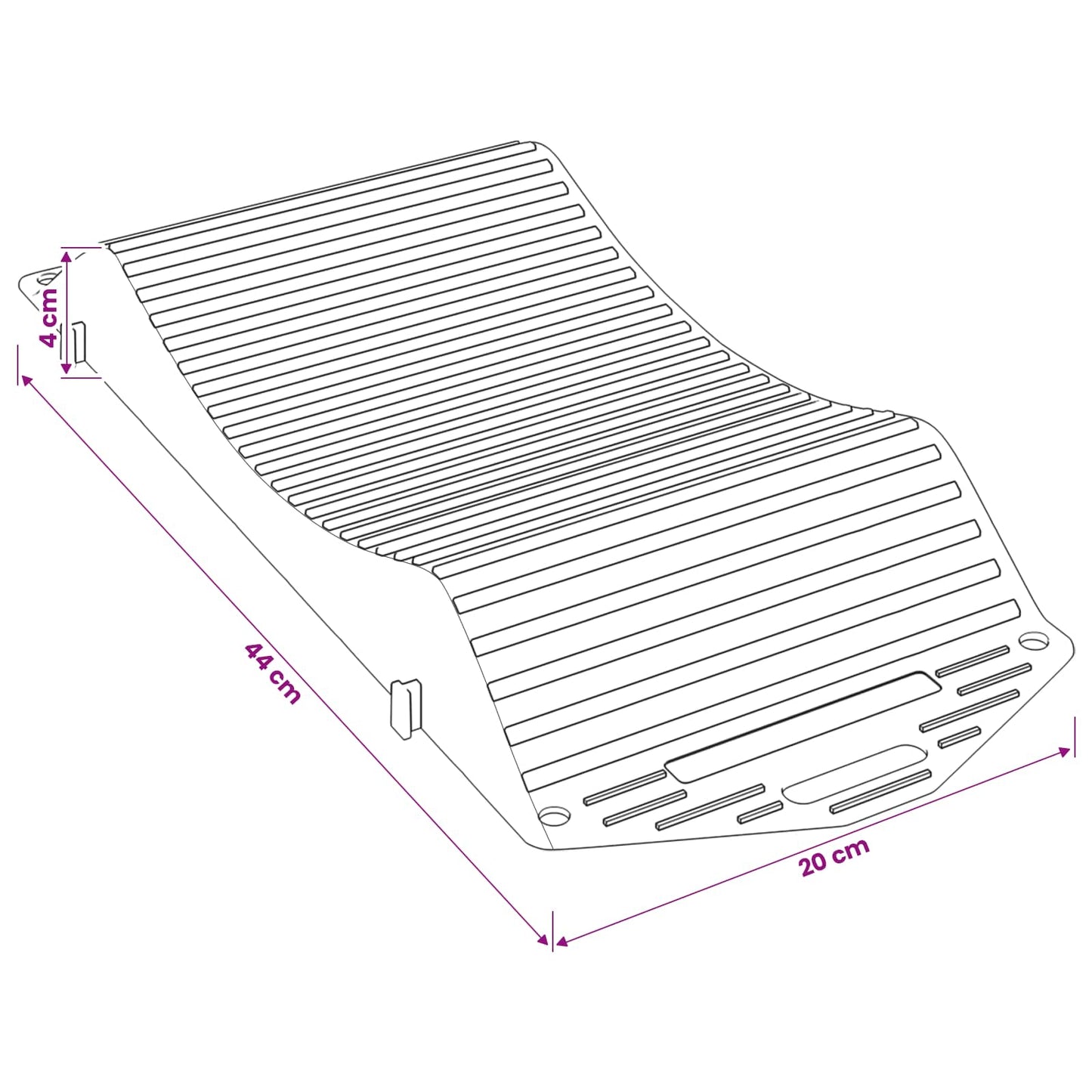 Tyre Savers 2 pcs Black 44 x 20 x 4 cm PP