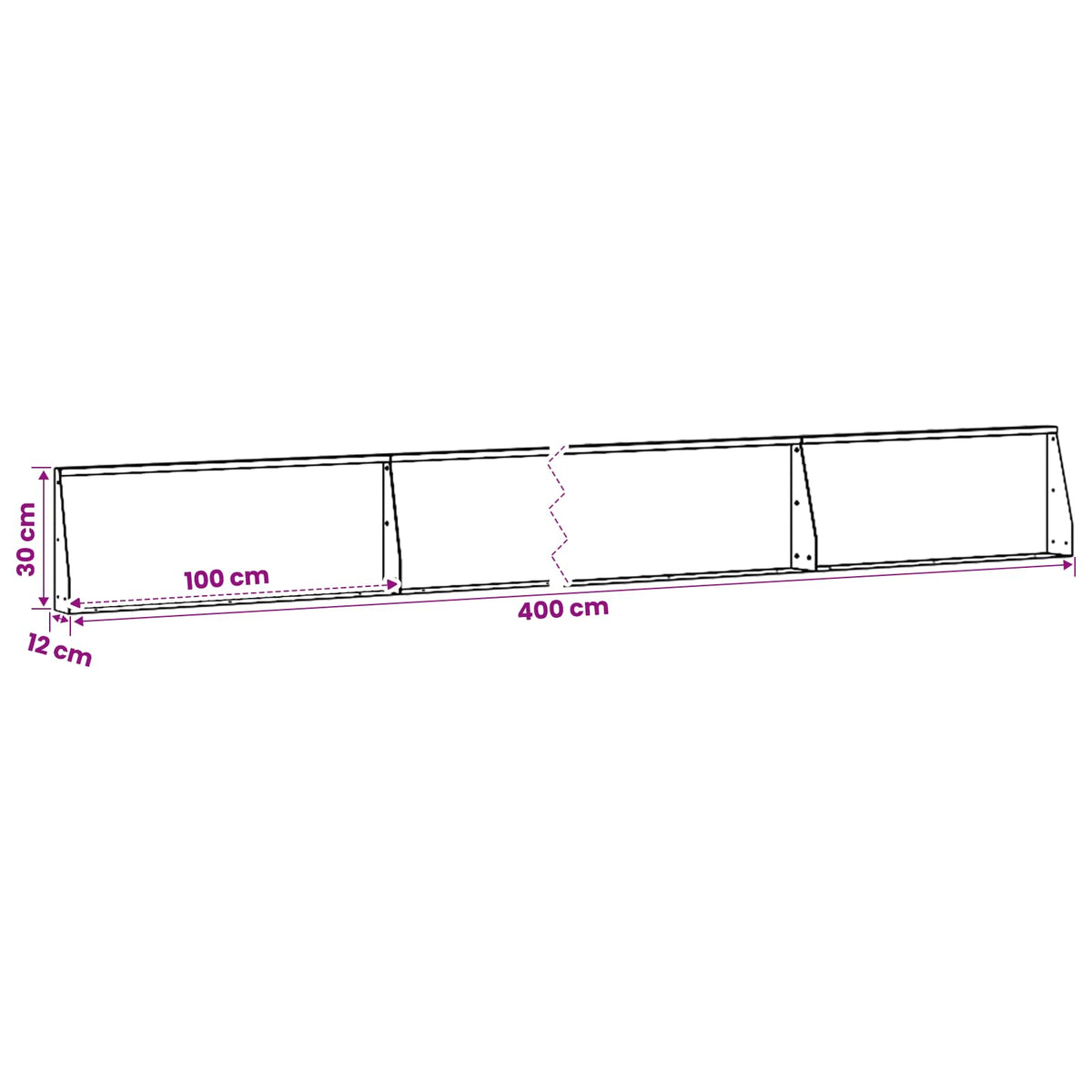 Retaining Wall 4 pcs 100 x 12 x 30 cm Steel Black