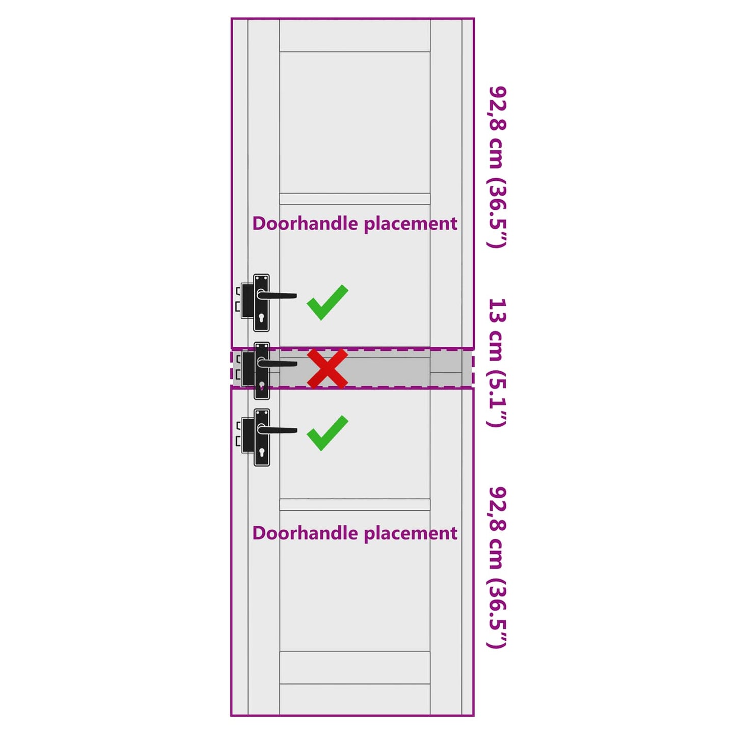 Interior Door White 61 x 198.5 cm Plywood