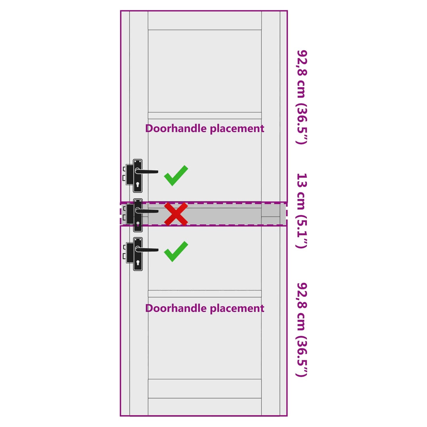 Interior Door White 73.5 x 198.5 cm Plywood
