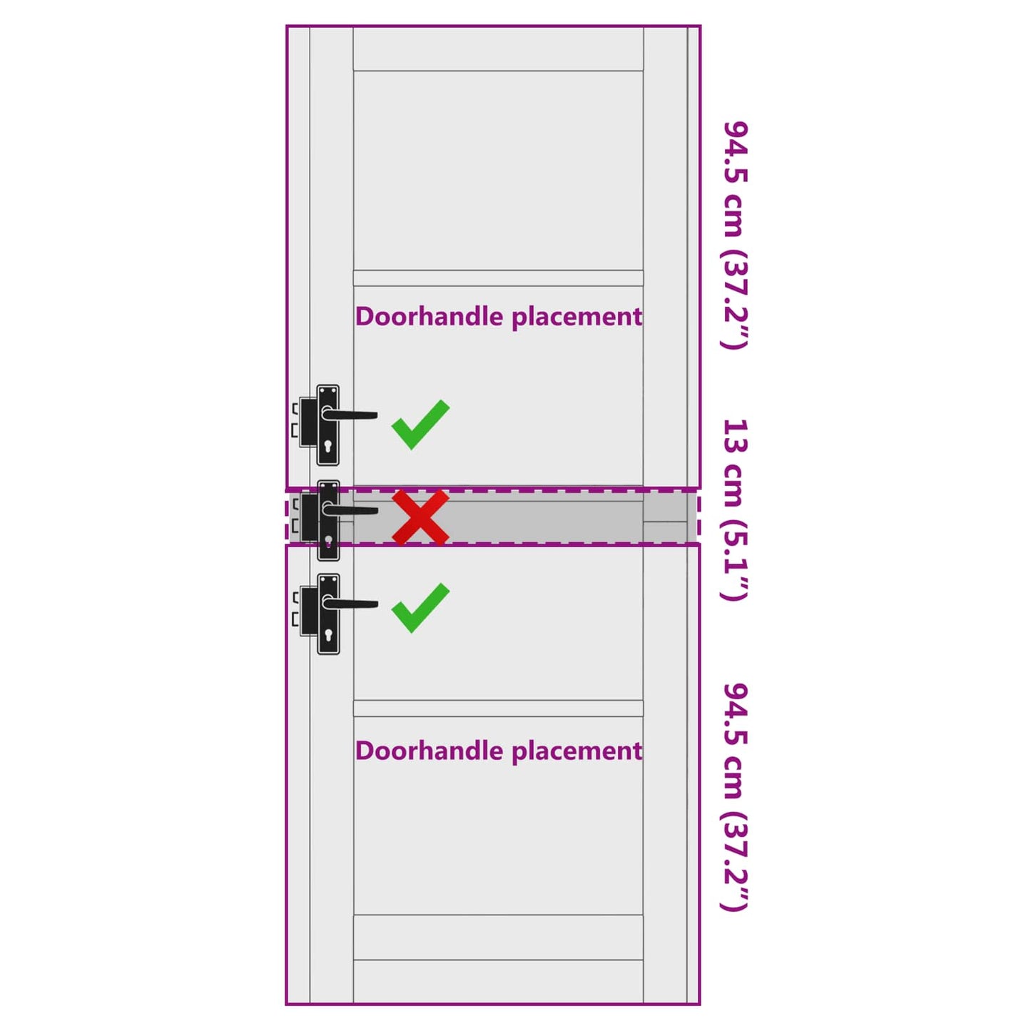 Interior Door White 78 x 202 cm Plywood