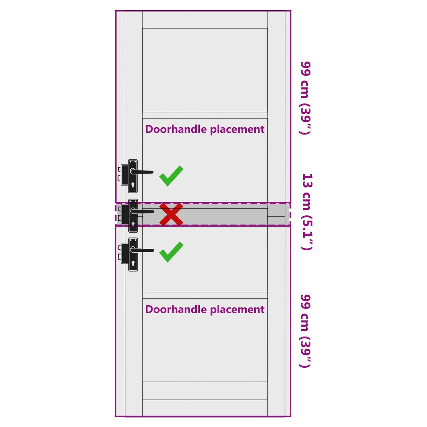 Interior Door White 83 x 211 cm Plywood