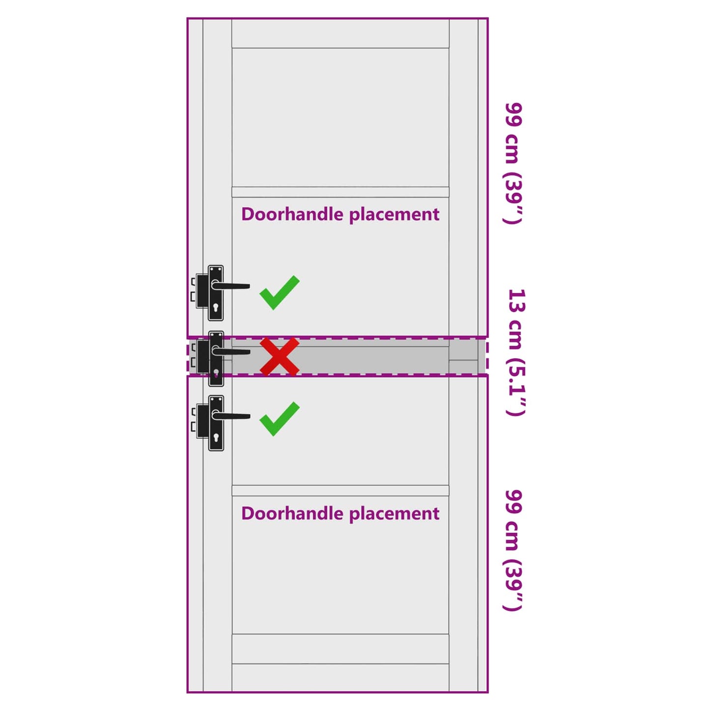 Interior Door White 86 x 211 cm Plywood