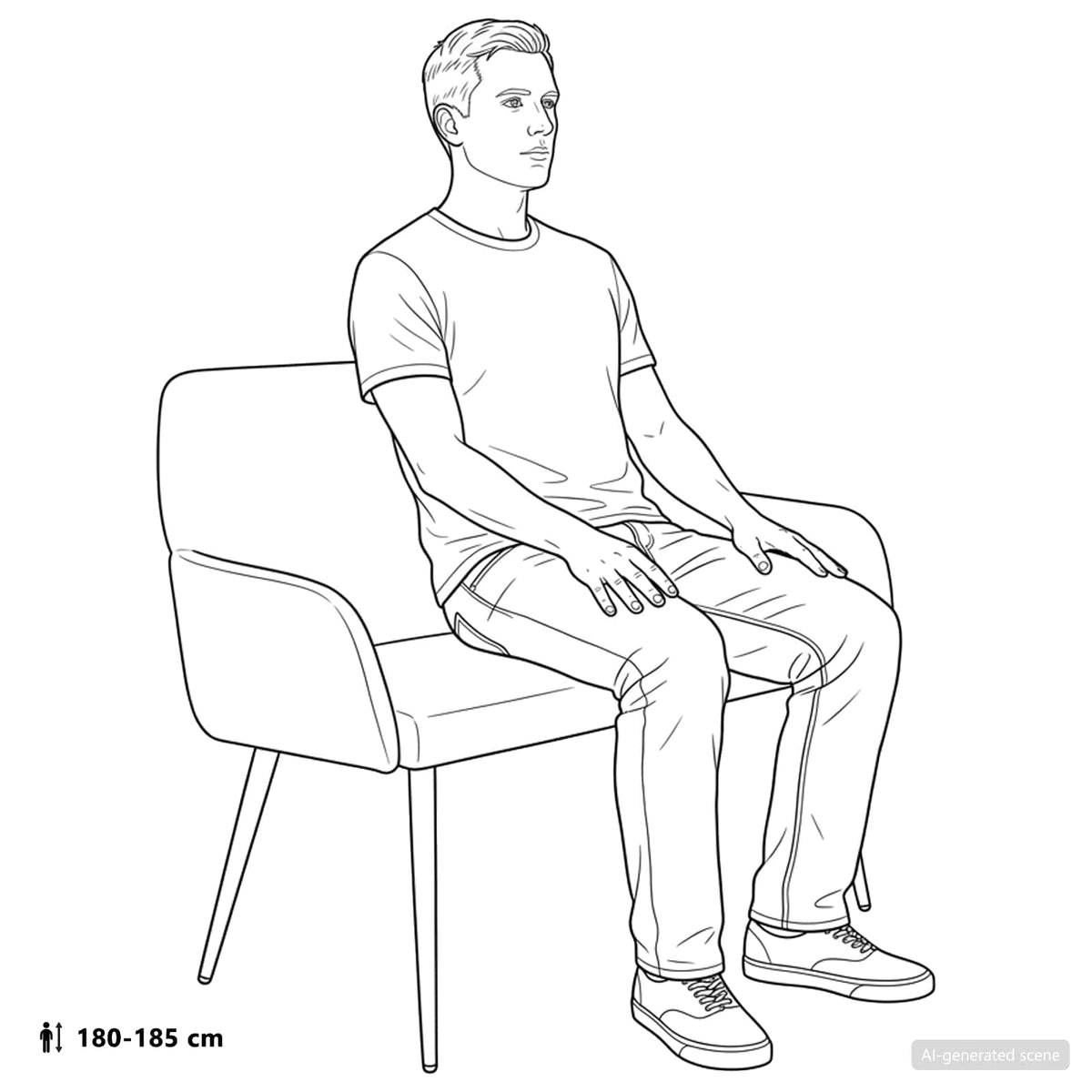 2 Seater Sofa with Metal Legs 2-Seater Dark Grey